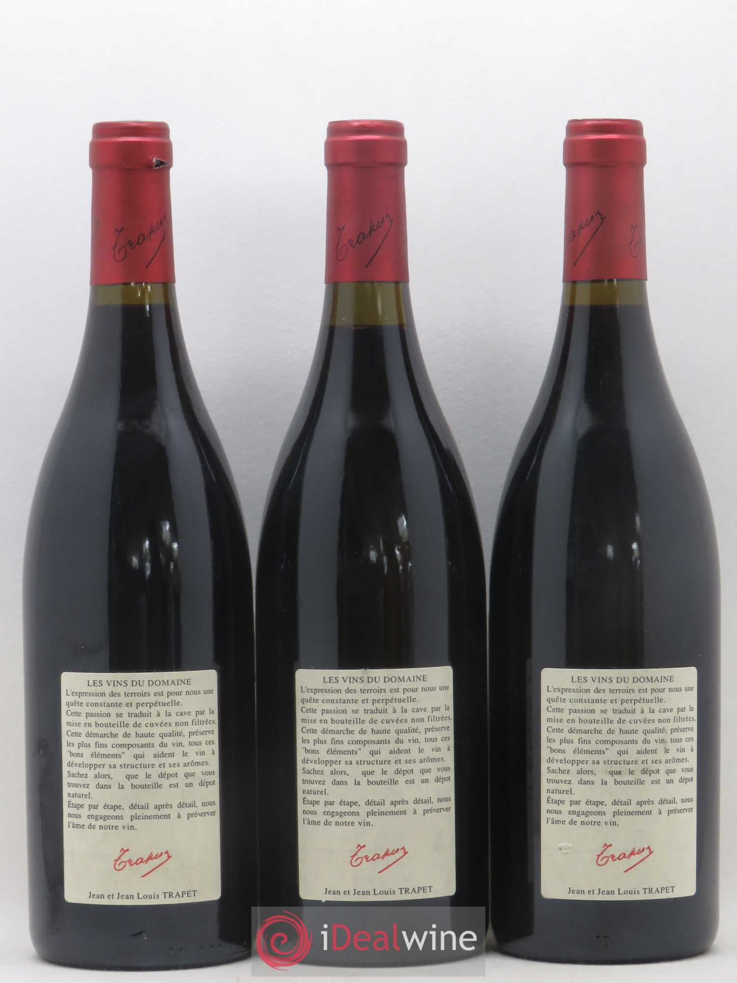 Chambertin Grand Cru Domaine Trapet 1998 - Lot de 3 bouteilles - 1