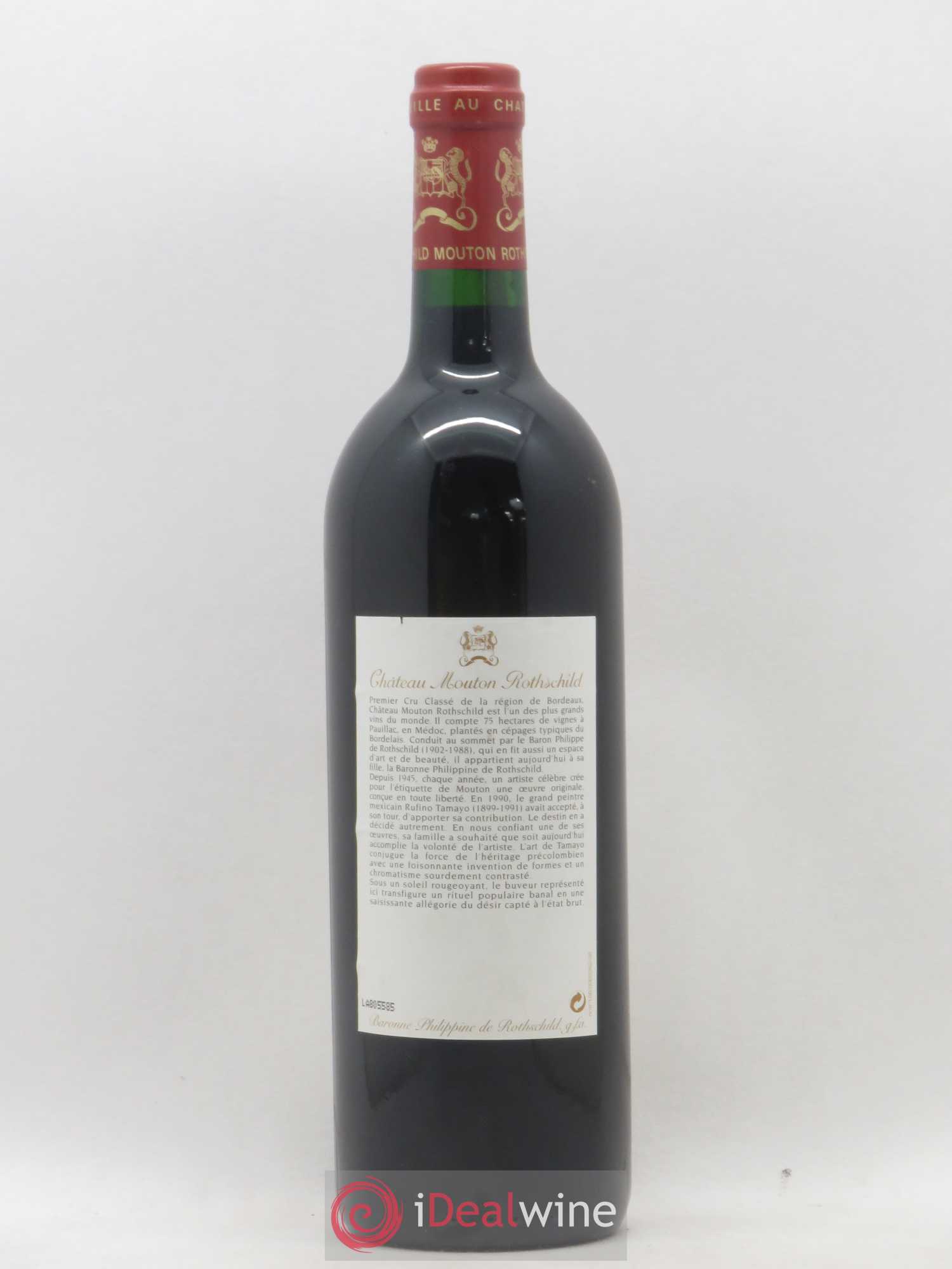 Château Mouton Rothschild 1er Grand Cru Classé 1998 - Lot de 1 bouteille - 1