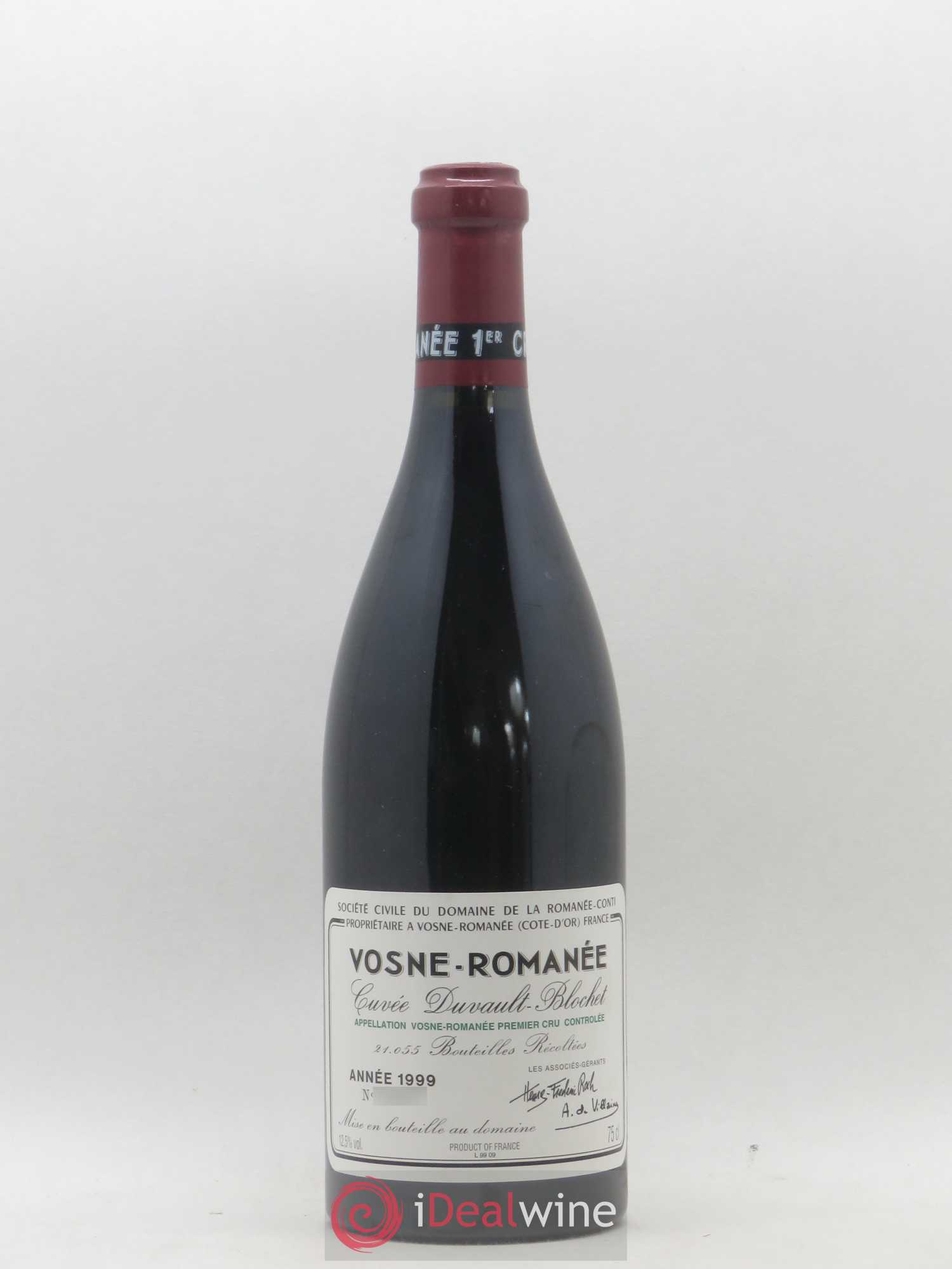 Vosne-Romanée 1er Cru Cuvée Duvault Blochet Domaine de la Romanée-Conti 1999 - Lot de 1 bouteille - 0