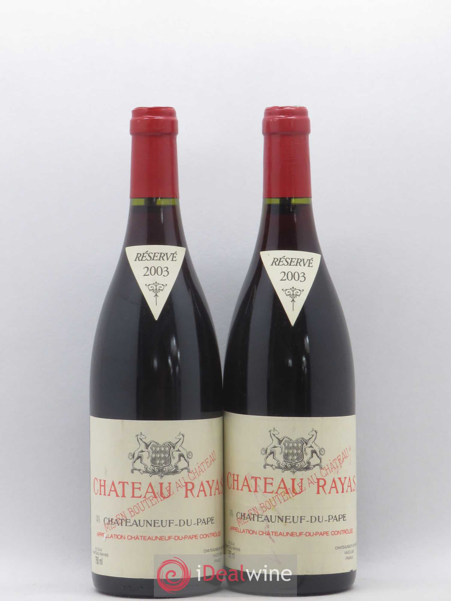 Châteauneuf-du-Pape Château Rayas Emmanuel Reynaud 2003 - Lot de 2 bouteilles - 0