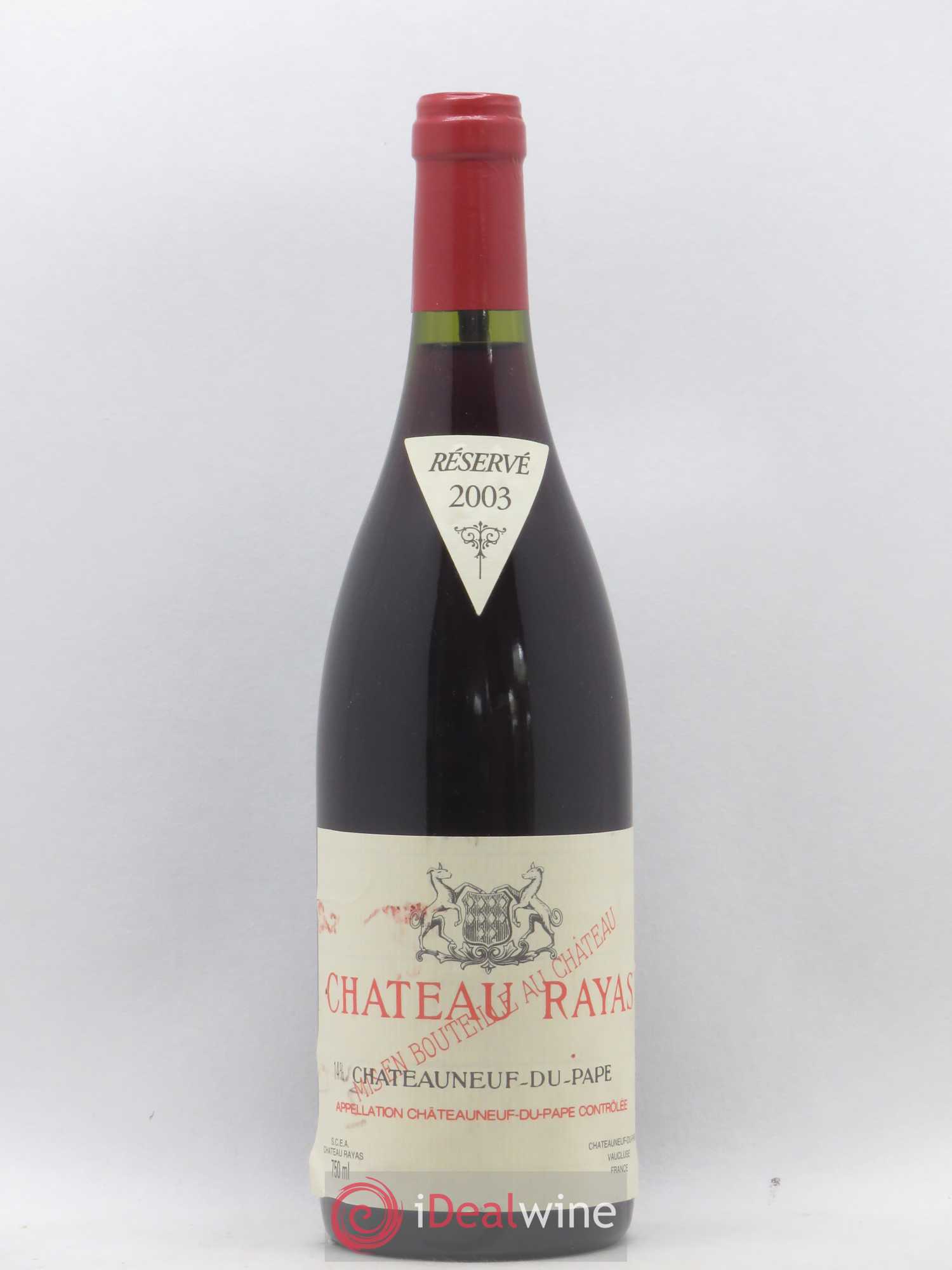 Châteauneuf-du-Pape Château Rayas Emmanuel Reynaud 2003 - Lot de 1 bouteille - 0
