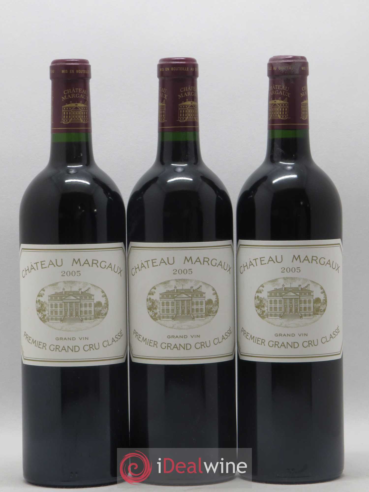 Château Margaux 1er Grand Cru Classé 2005 - Lot de 3 bouteilles - 0