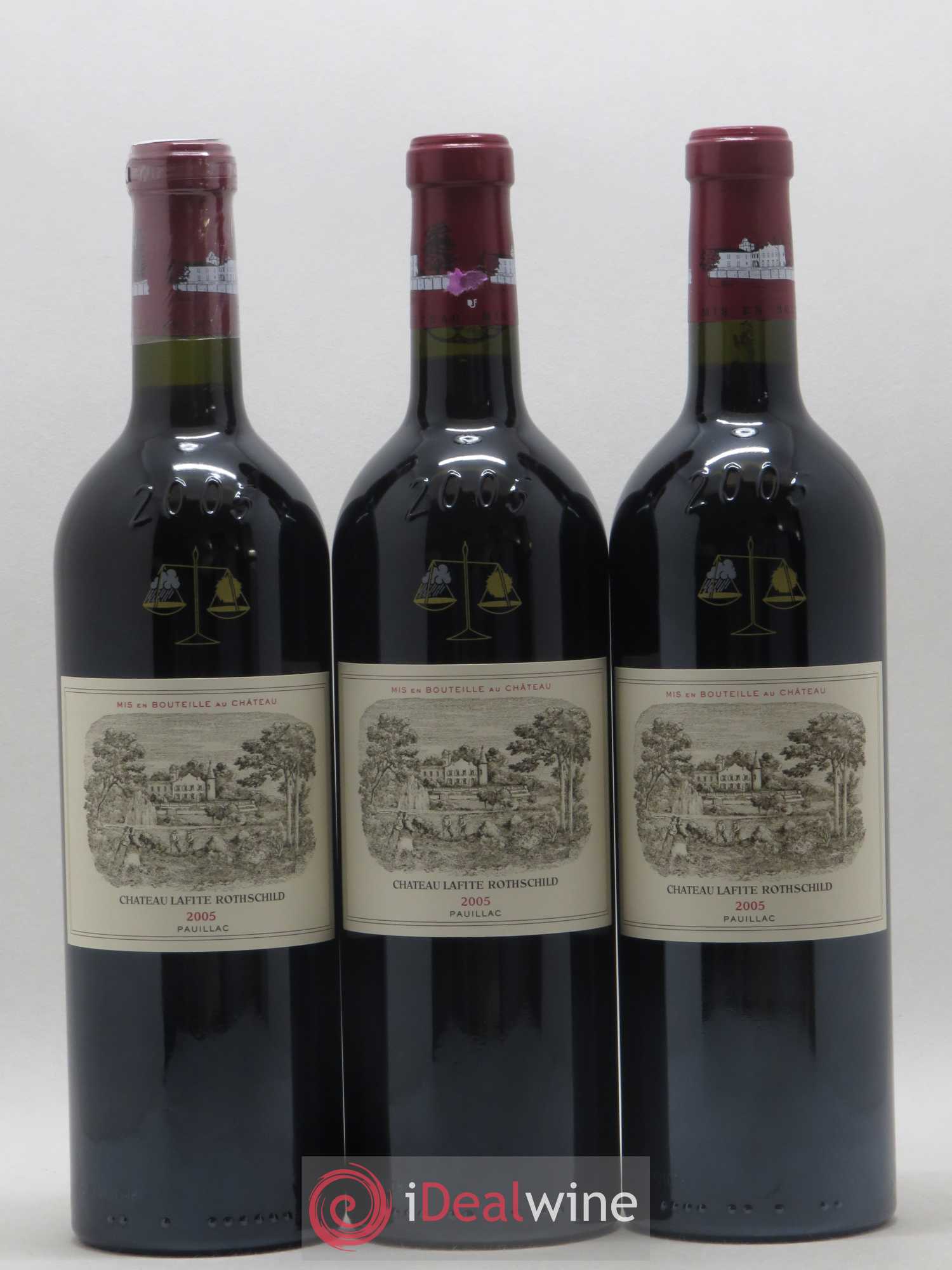 Château Lafite Rothschild 1er Grand Cru Classé 2005 - Lot de 3 bouteilles - 0