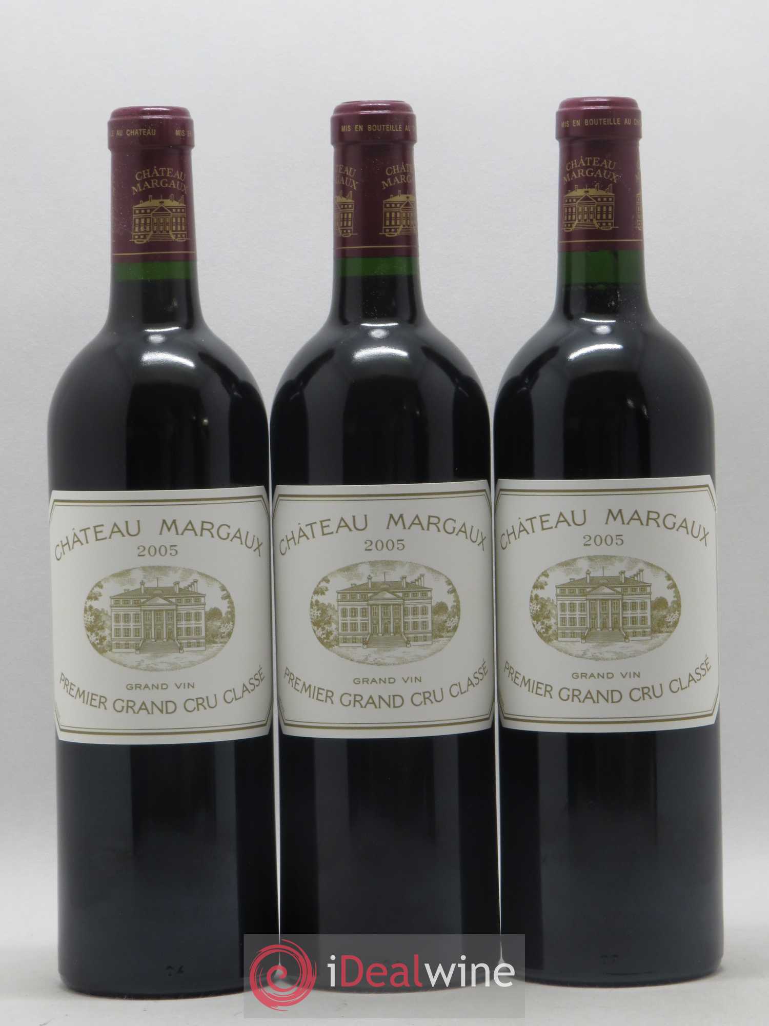 Château Margaux 1er Grand Cru Classé 2005 - Lot de 3 bouteilles - 0