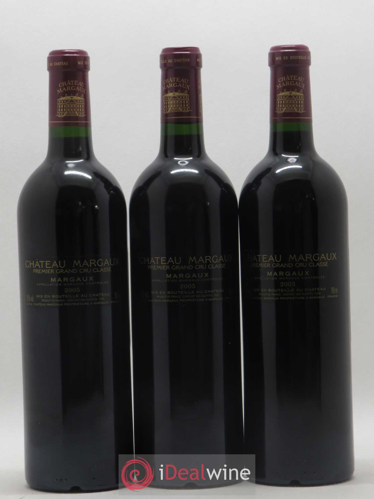 Château Margaux 1er Grand Cru Classé 2005 - Lot de 3 bouteilles - 1