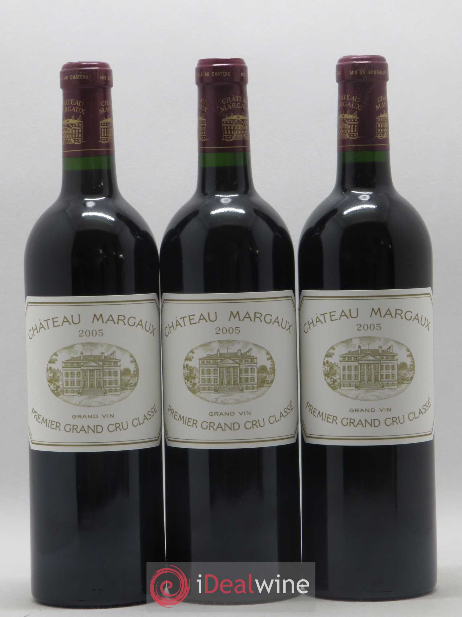 Château Margaux 1er Grand Cru Classé 2005 - Lot de 3 bouteilles - 0