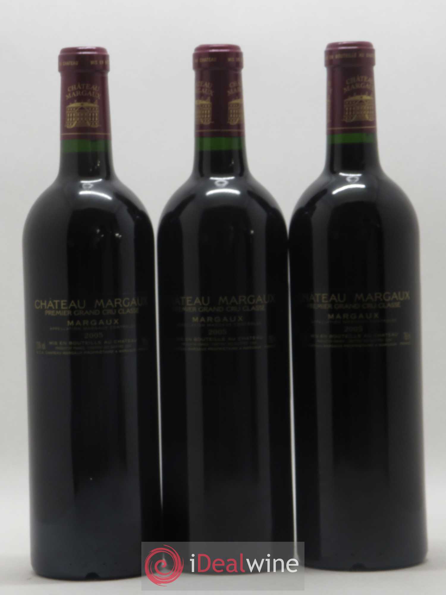 Château Margaux 1er Grand Cru Classé 2005 - Lot de 3 bouteilles - 1