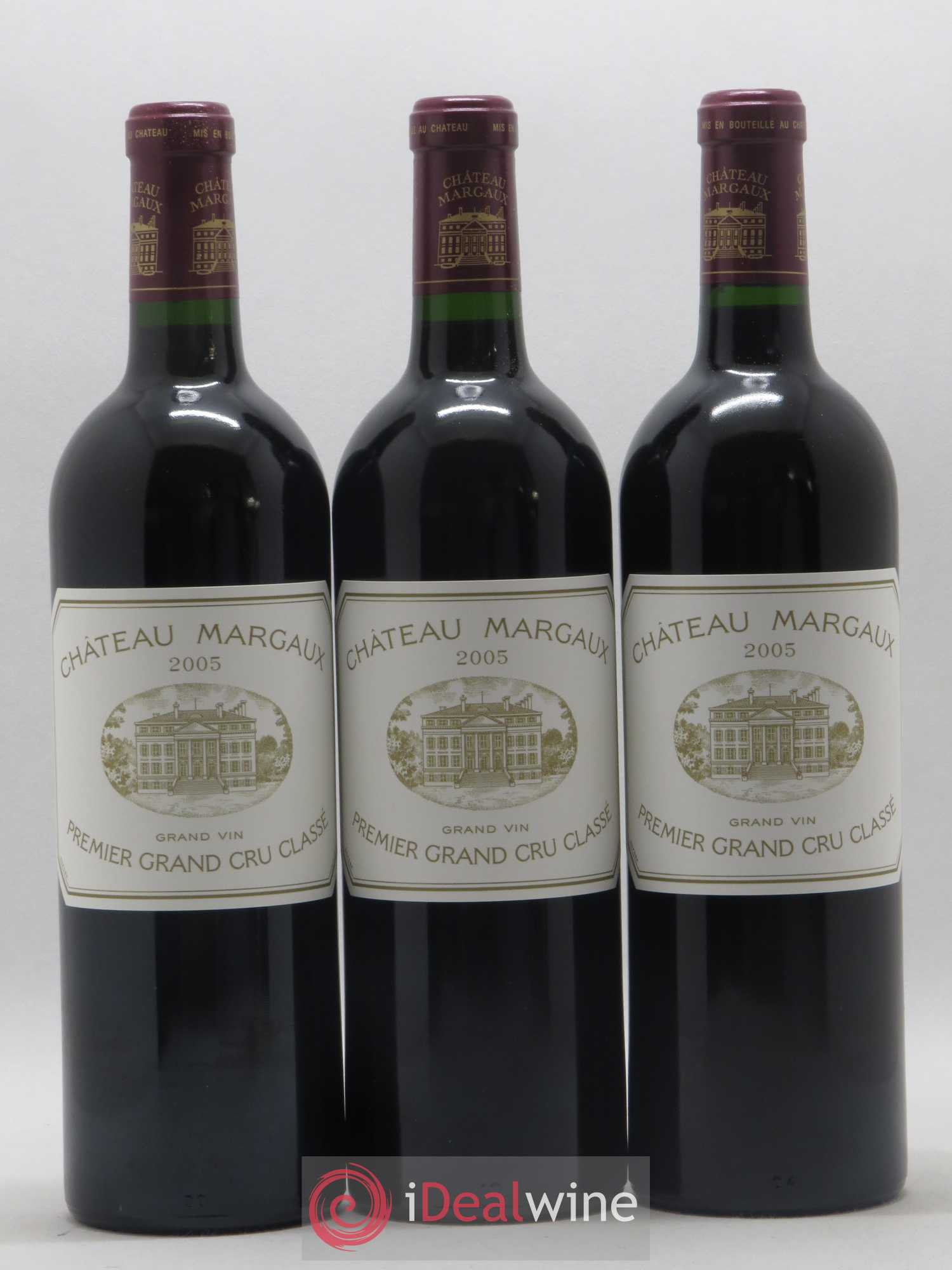 Château Margaux 1er Grand Cru Classé 2005 - Lot de 3 bouteilles - 0