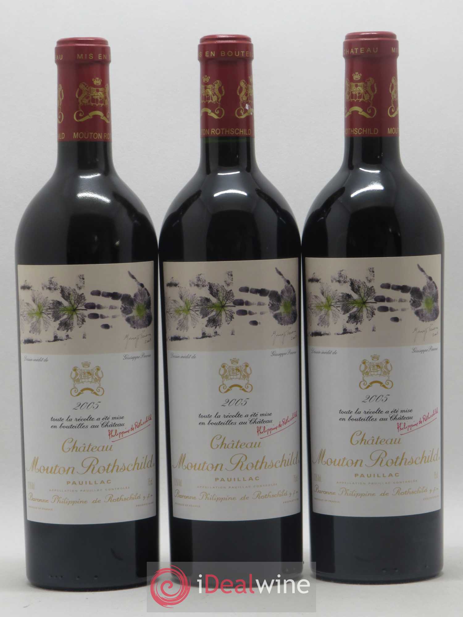 Château Mouton Rothschild 1er Grand Cru Classé 2005 - Lot de 12 bouteilles - 1