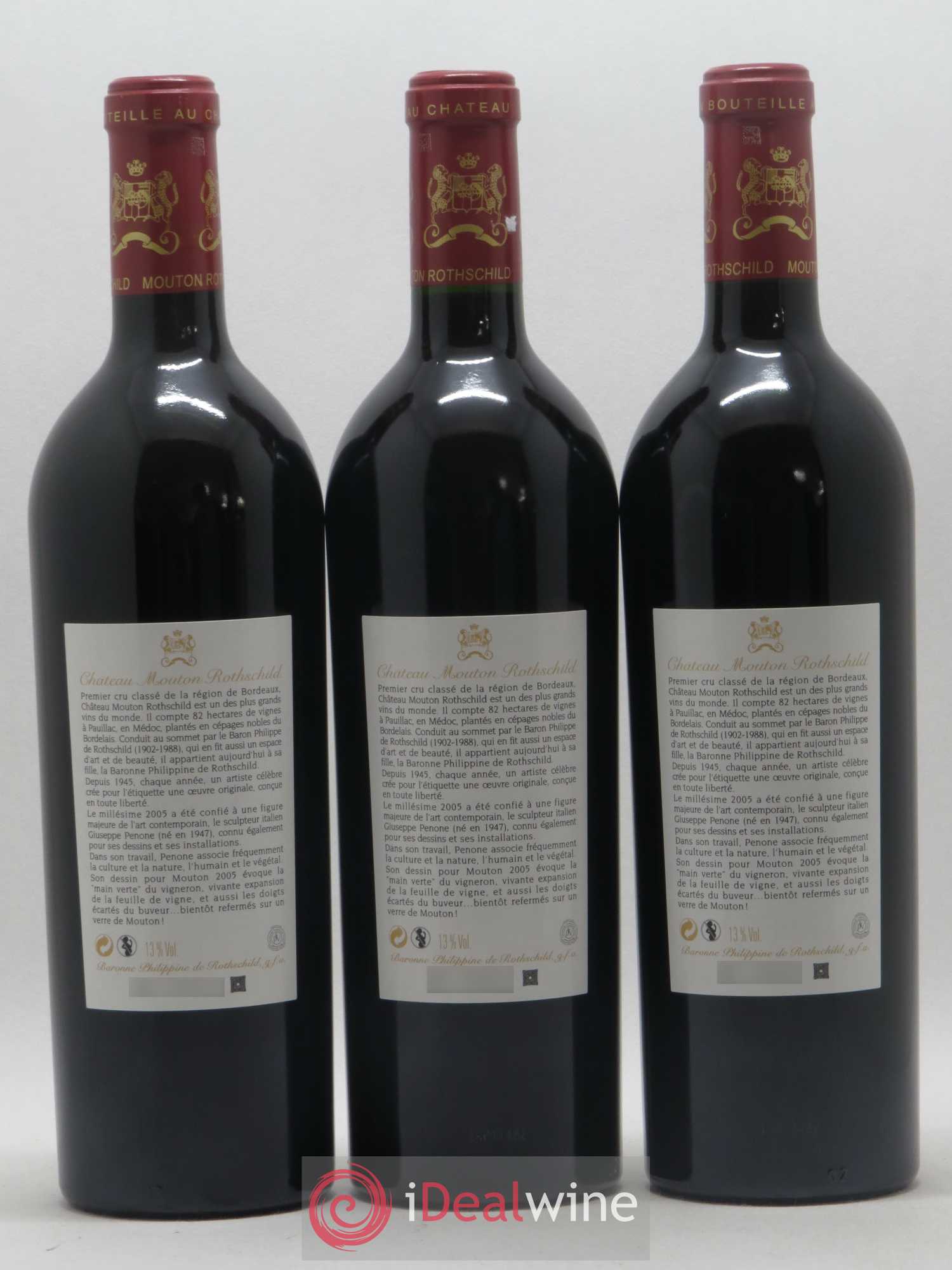 Château Mouton Rothschild 1er Grand Cru Classé 2005 - Lot de 12 bouteilles - 2
