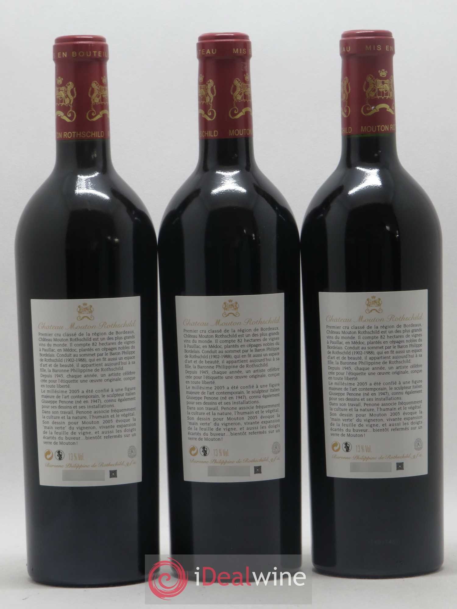 Château Mouton Rothschild 1er Grand Cru Classé 2005 - Lot de 12 bouteilles - 4