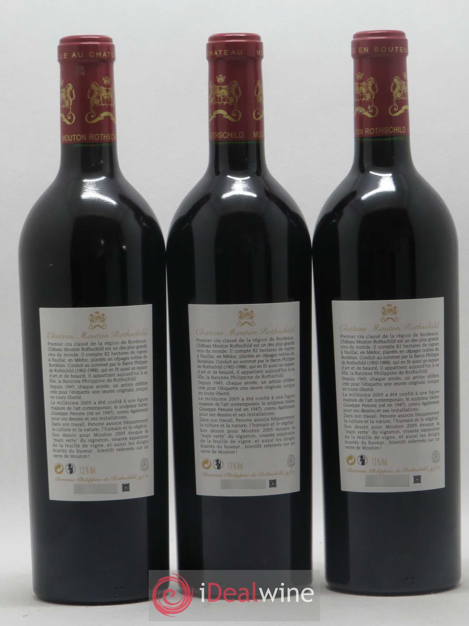Château Mouton Rothschild 1er Grand Cru Classé 2005 - Lot de 12 bouteilles - 6