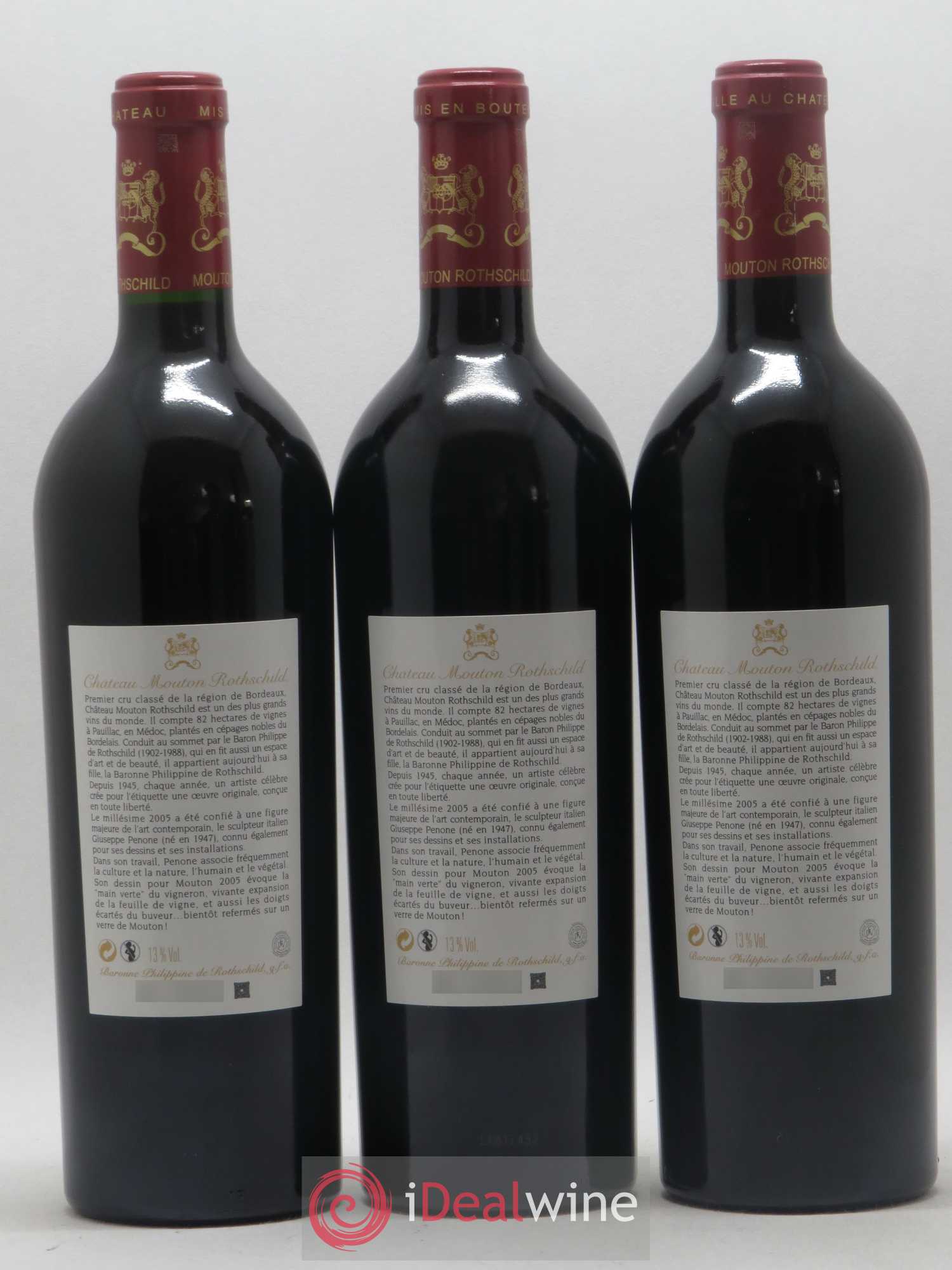 Château Mouton Rothschild 1er Grand Cru Classé 2005 - Lot de 12 bouteilles - 8