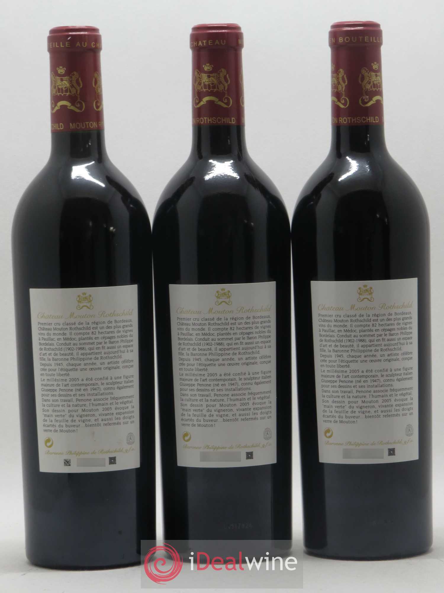 Château Mouton Rothschild 1er Grand Cru Classé 2005 - Lot de 6 bouteilles - 2