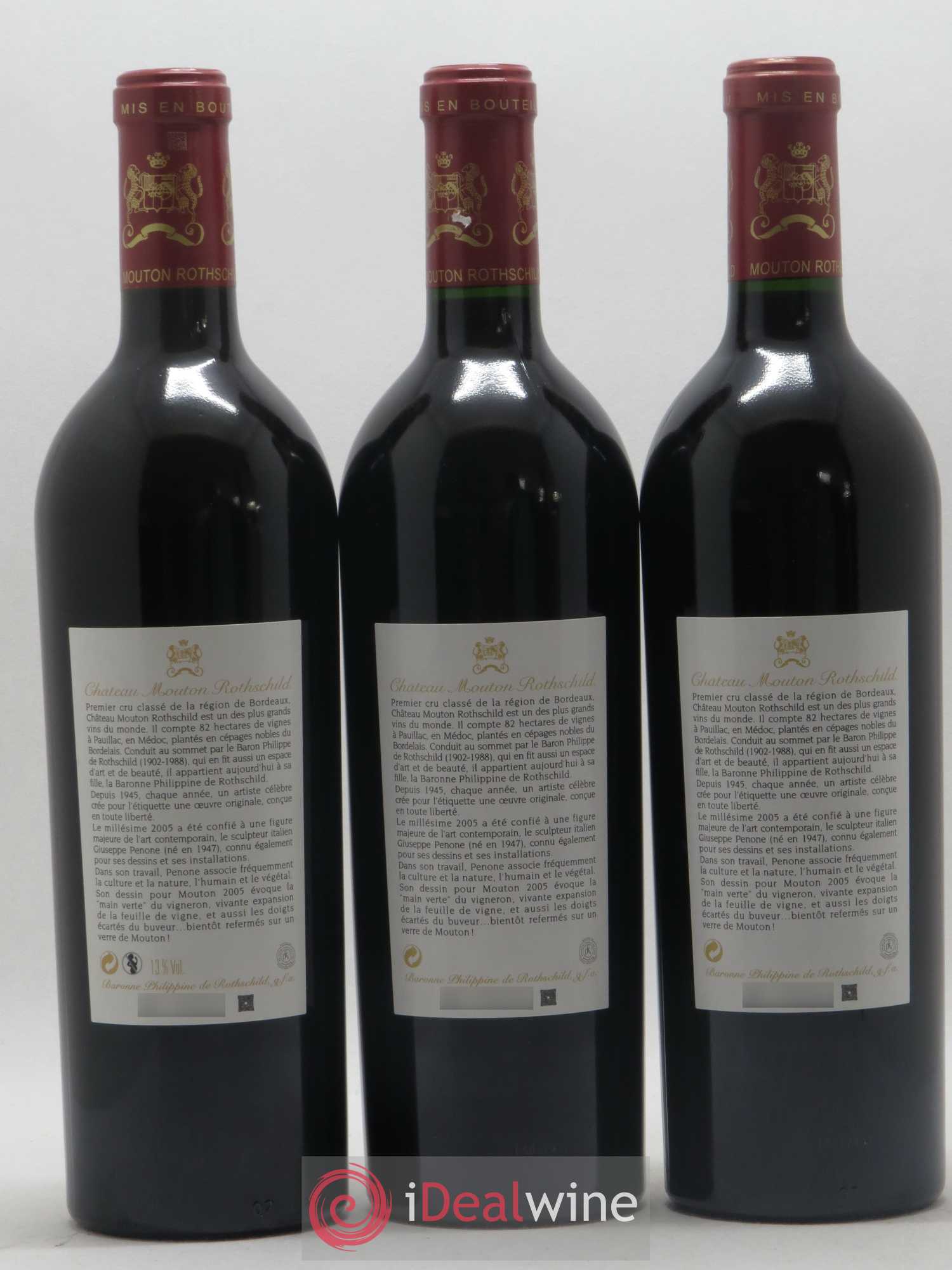 Château Mouton Rothschild 1er Grand Cru Classé 2005 - Lot de 6 bouteilles - 4