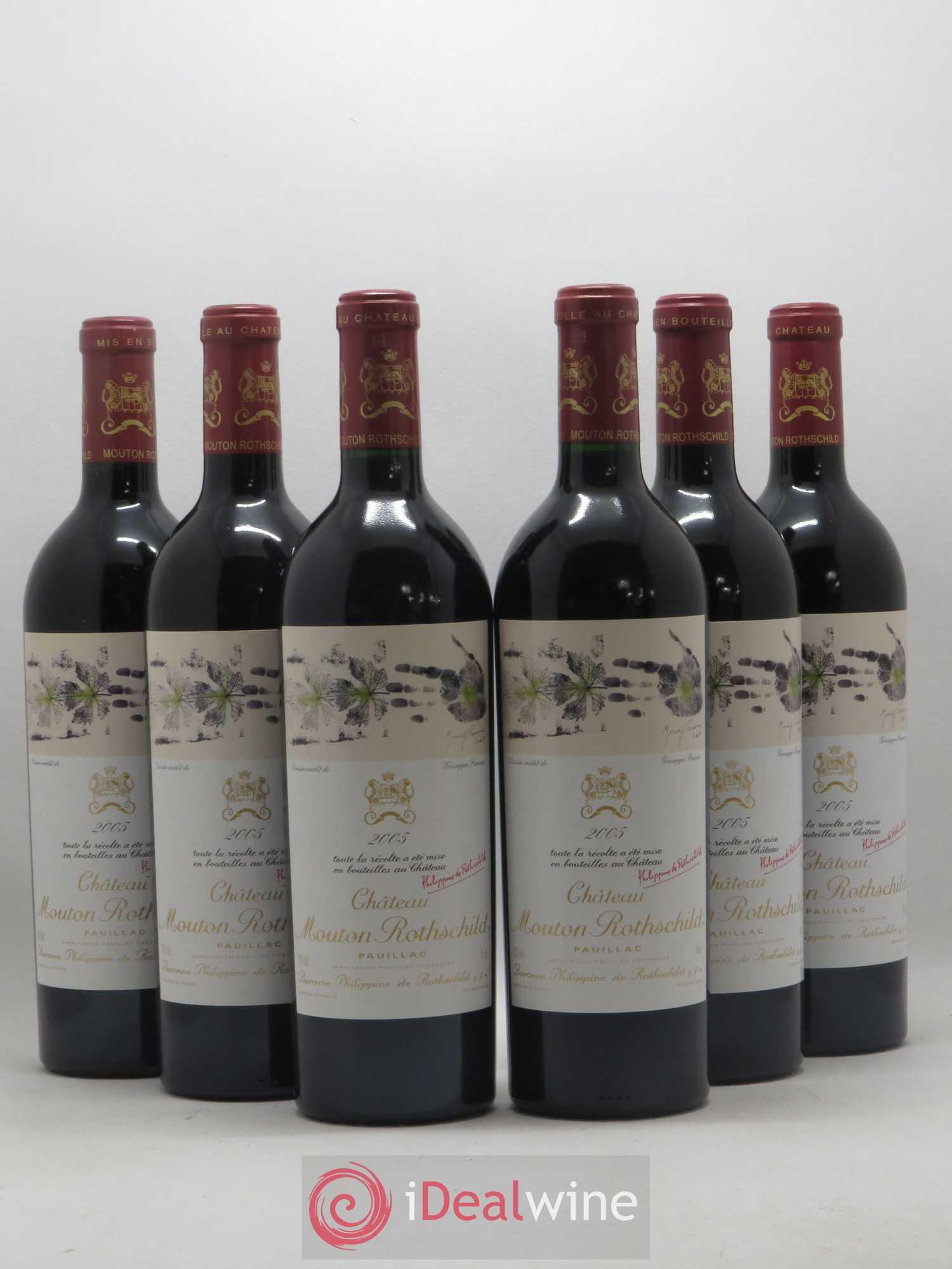 Château Mouton Rothschild 1er Grand Cru Classé 2005 - Lot de 6 bouteilles - 0