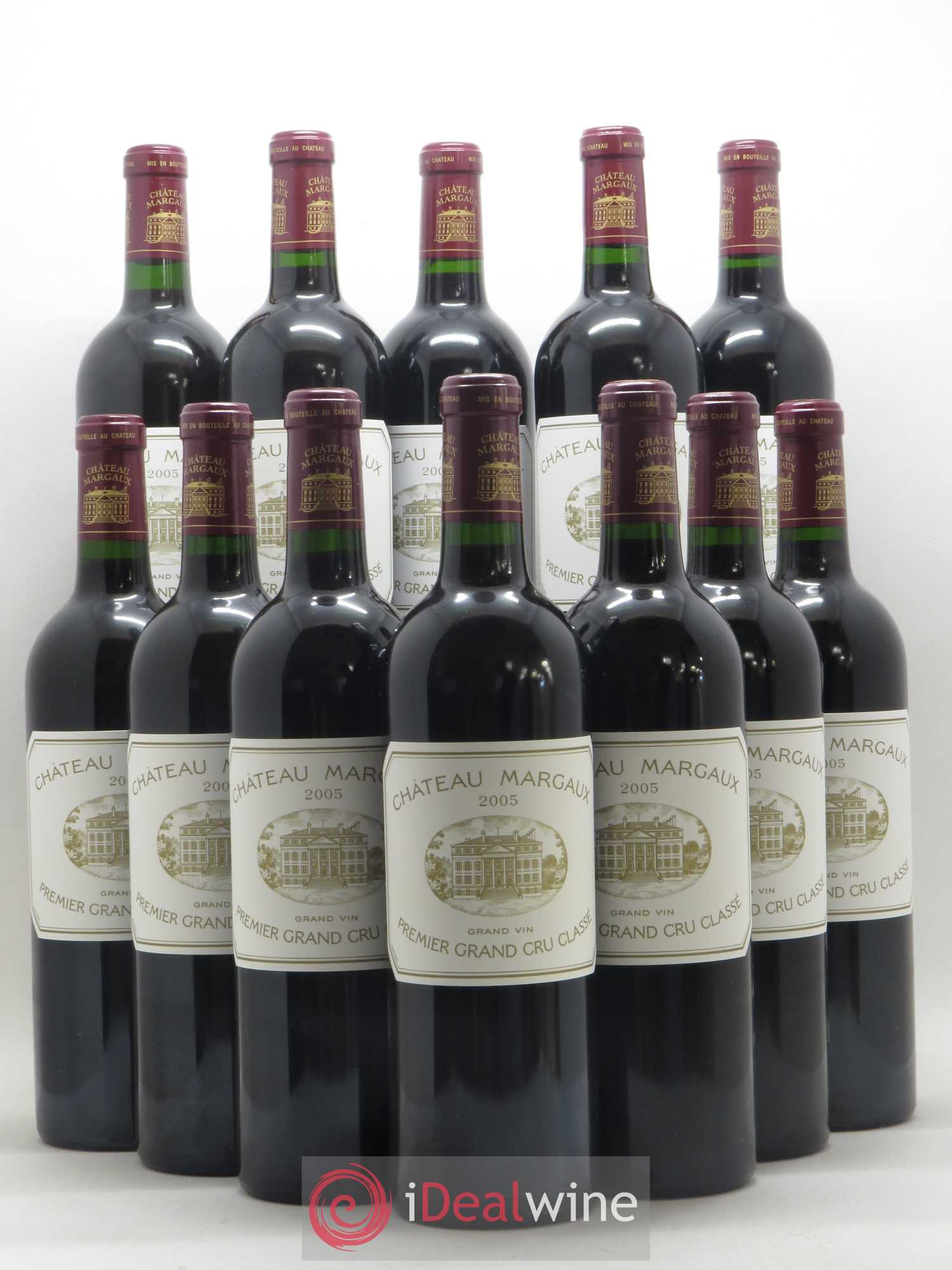 Château Margaux 1er Grand Cru Classé 2005 - Lot de 12 bouteilles - 0