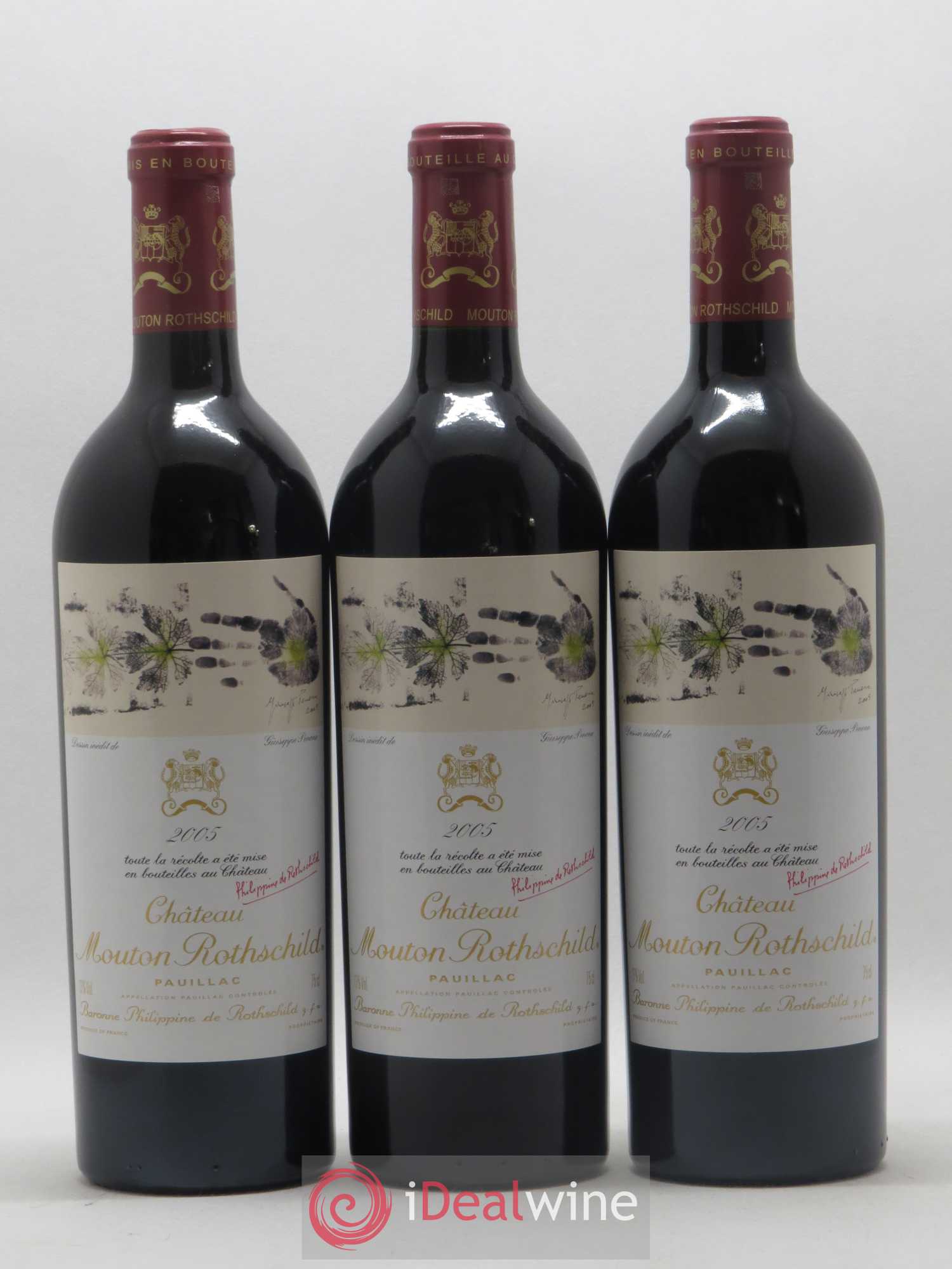 Château Mouton Rothschild 1er Grand Cru Classé 2005 - Lot de 12 bouteilles - 1