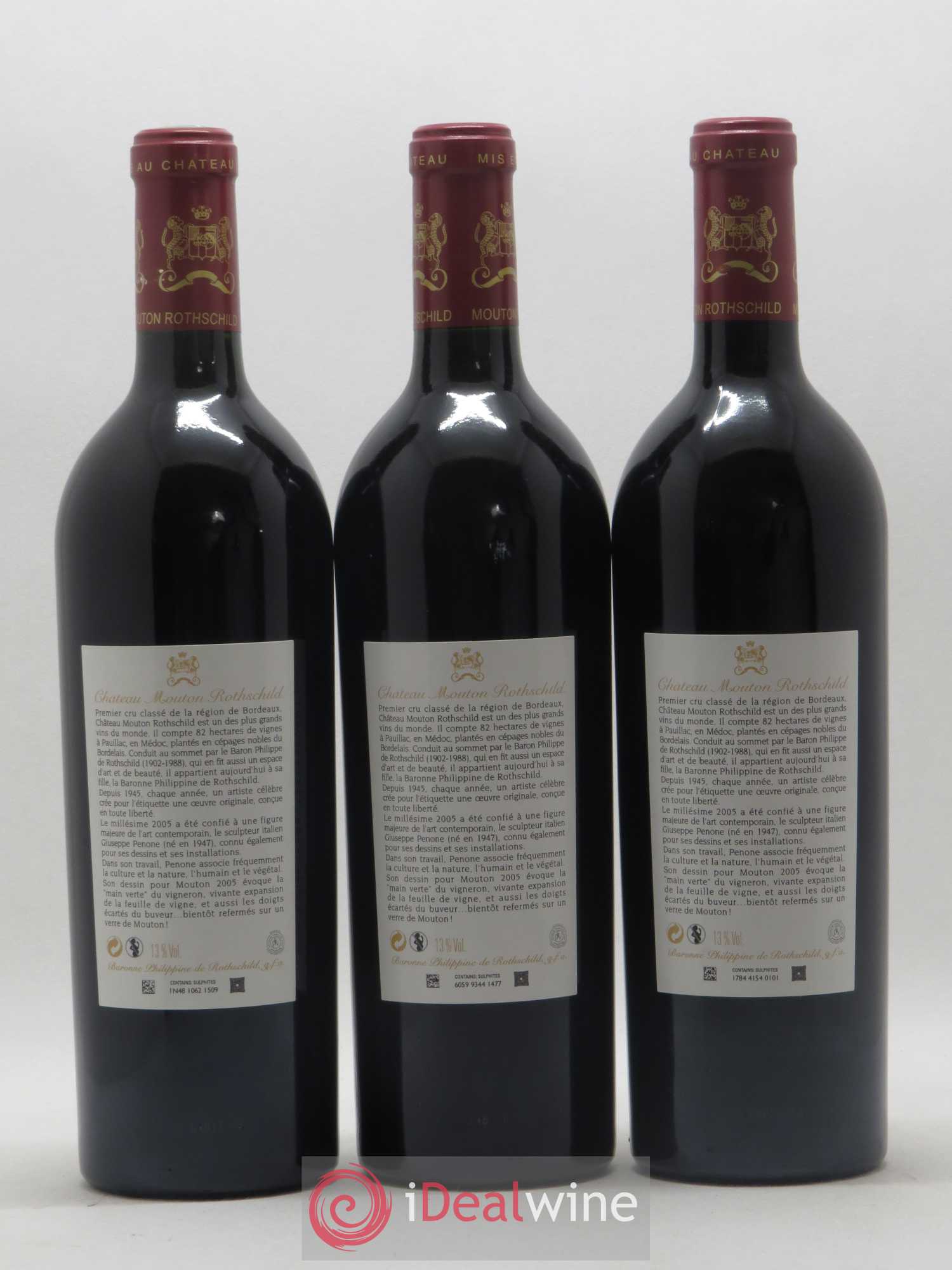 Château Mouton Rothschild 1er Grand Cru Classé 2005 - Lot de 12 bouteilles - 2