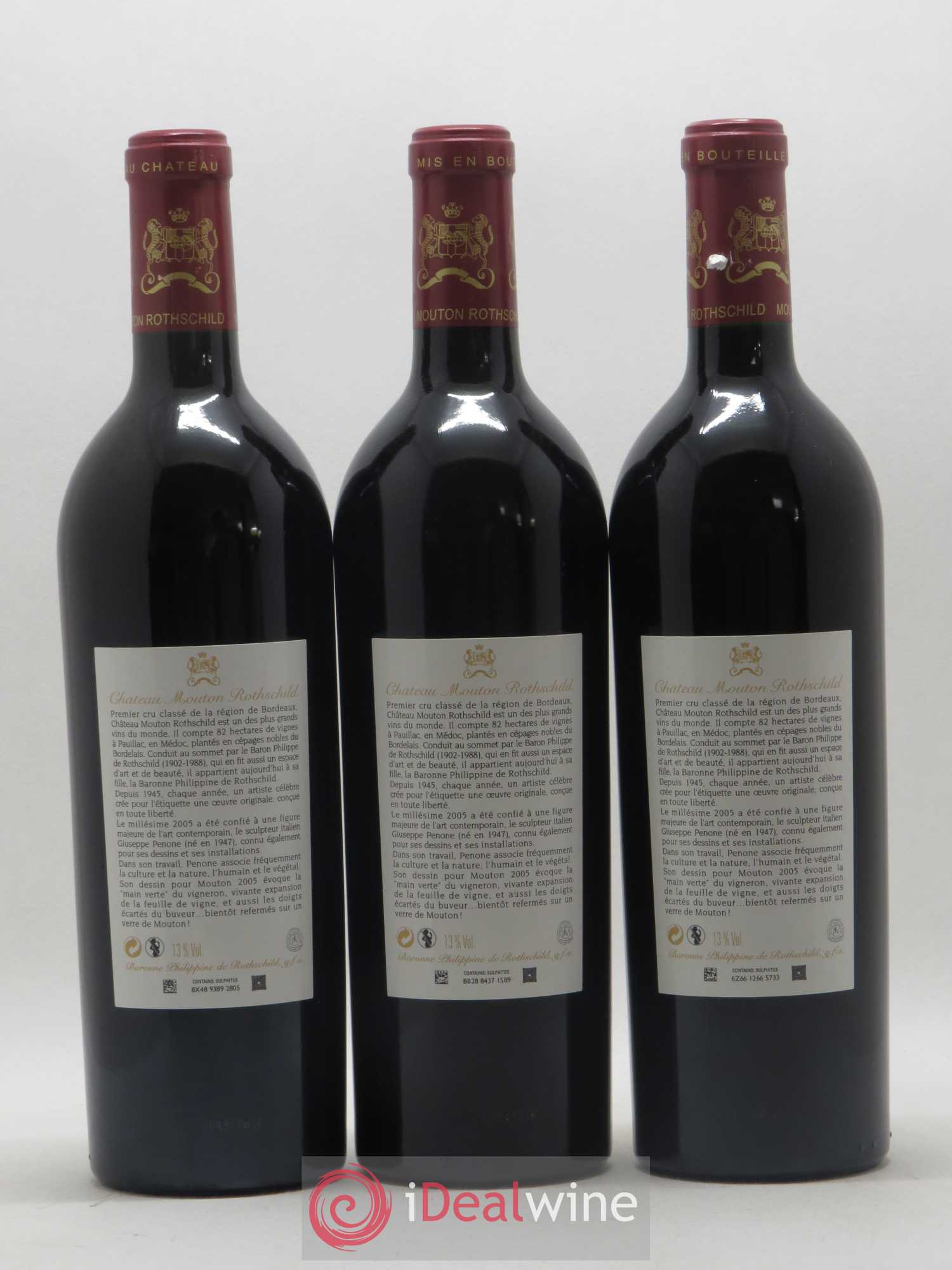 Château Mouton Rothschild 1er Grand Cru Classé 2005 - Lot de 12 bouteilles - 6