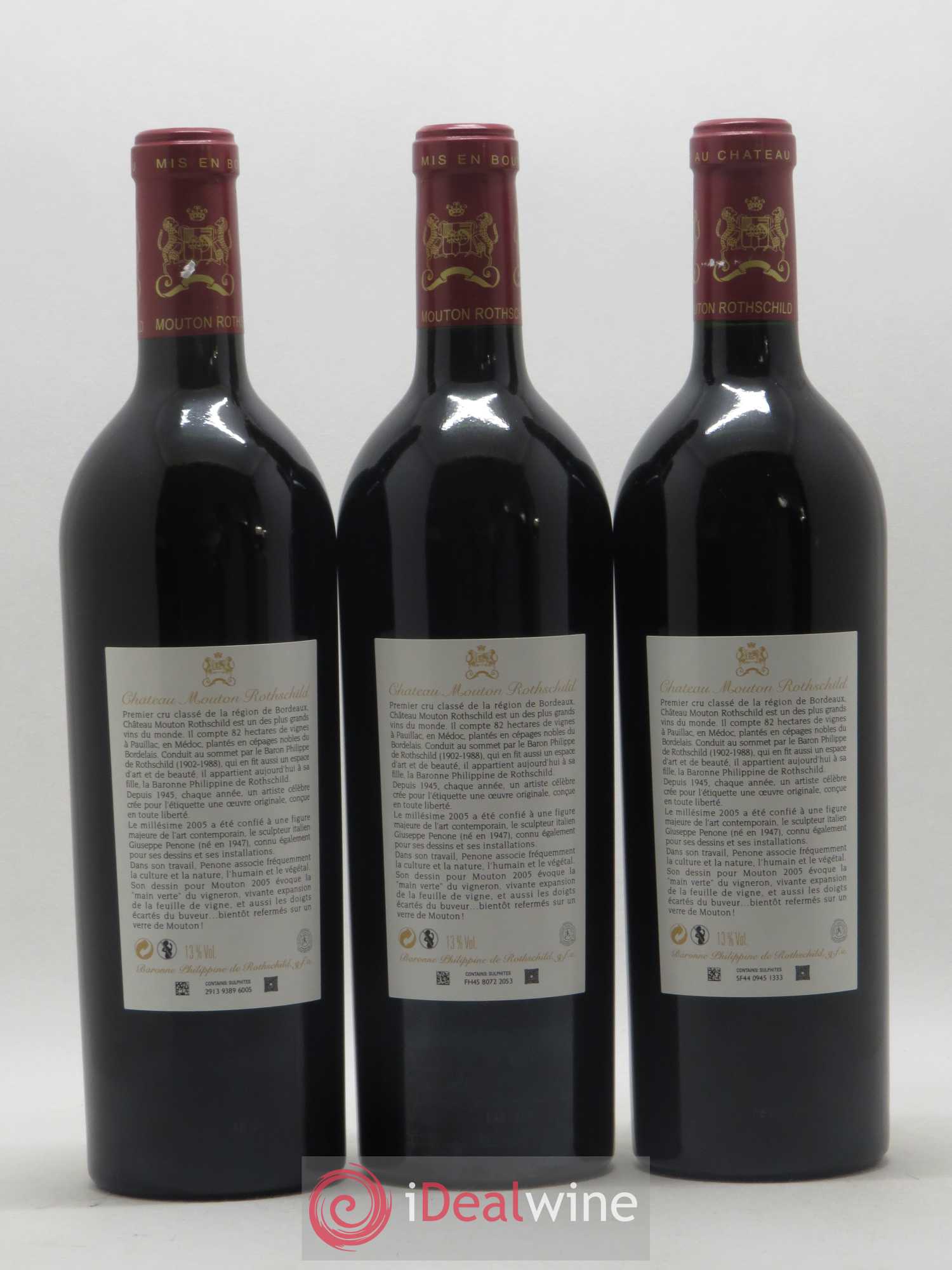 Château Mouton Rothschild 1er Grand Cru Classé 2005 - Lot de 12 bouteilles - 8