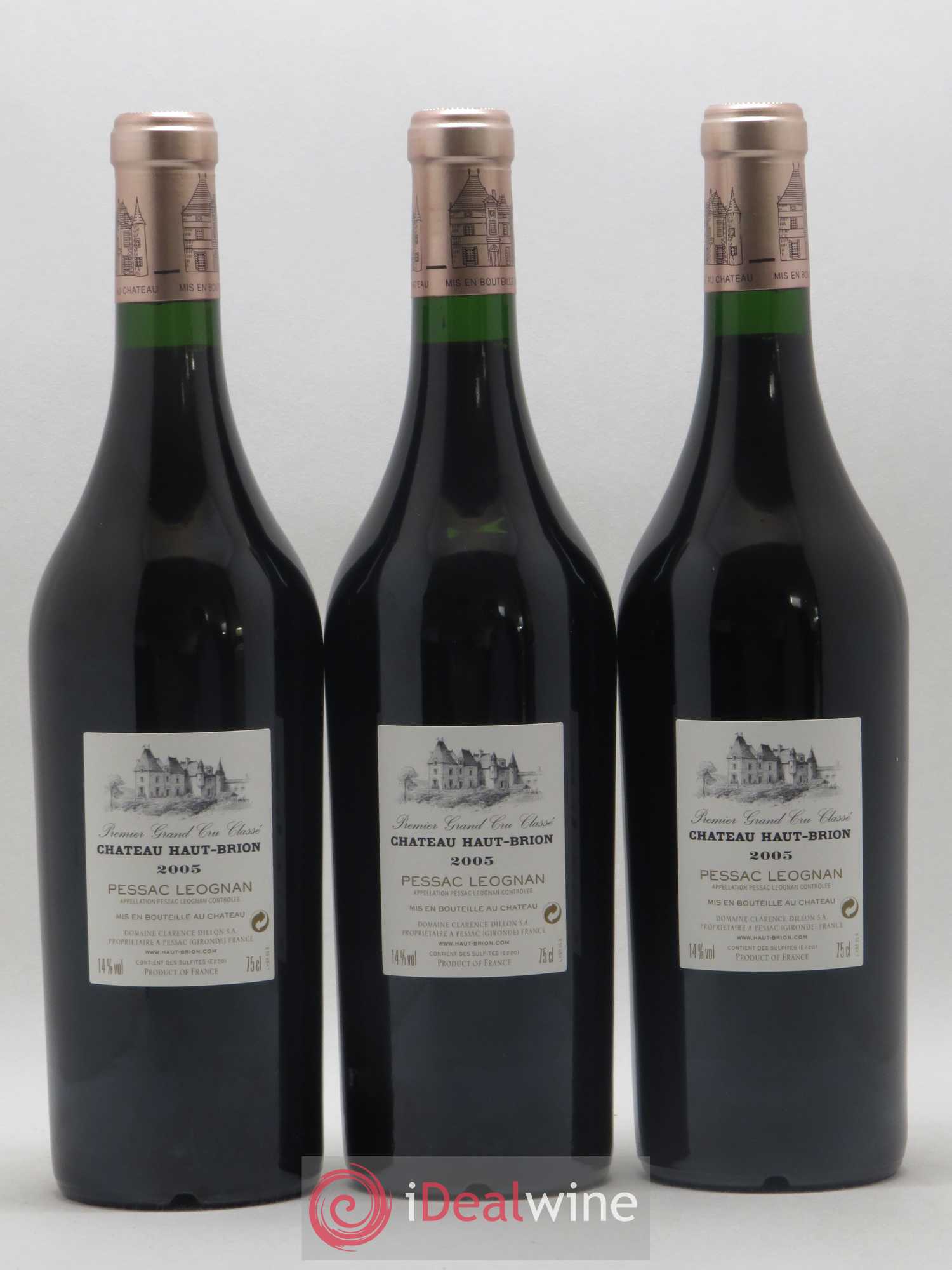 Château Haut Brion 1er Grand Cru Classé 2005 - Lot de 3 bouteilles - 1