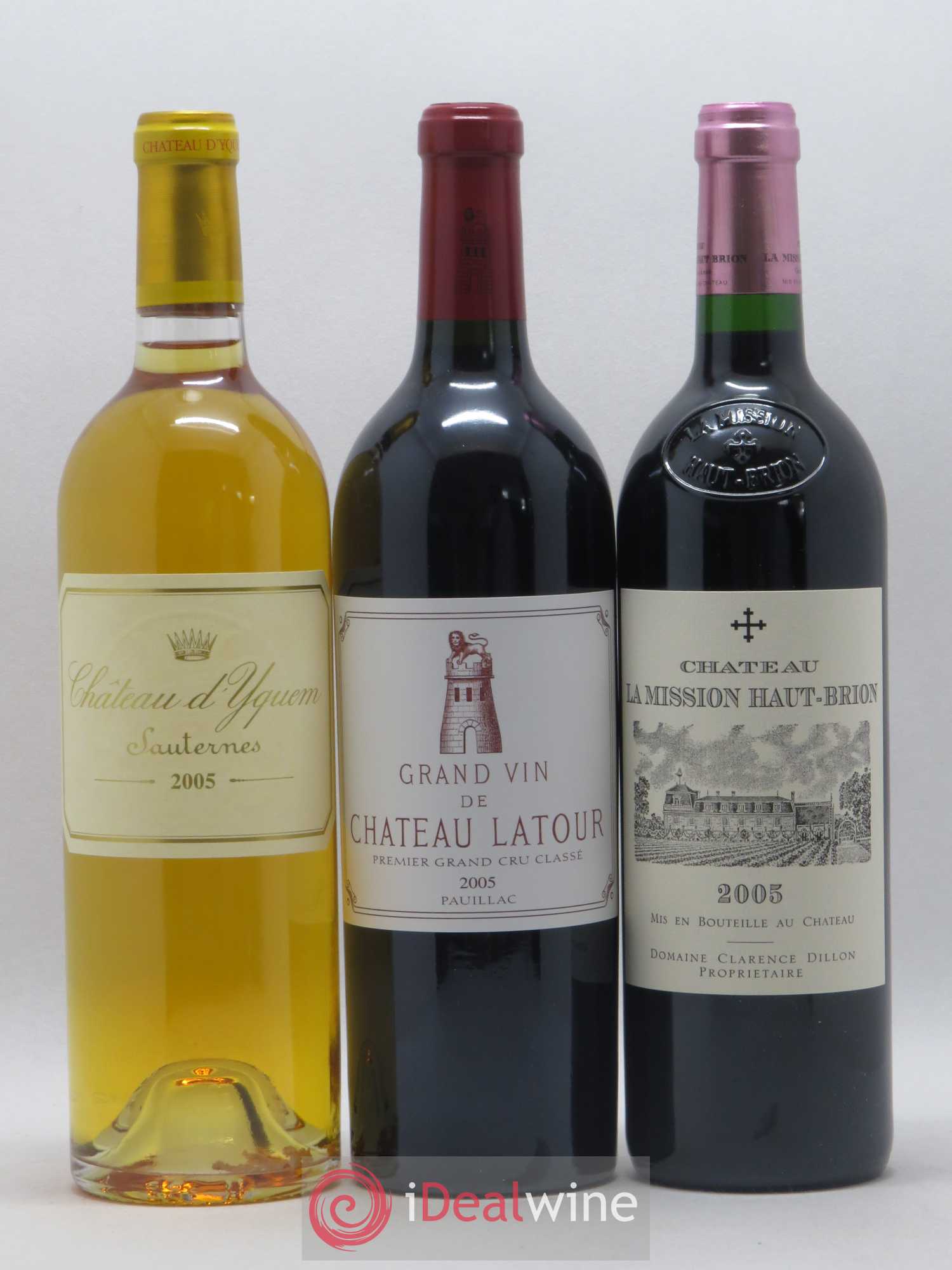 Caisse Collection Duclot 2 Petrus - 2 Yquem - 2 Latour - 2 Lafite Rothschild - 1 La Mission Haut-Brion 2005 - Posten von 9 Flaschen - 1