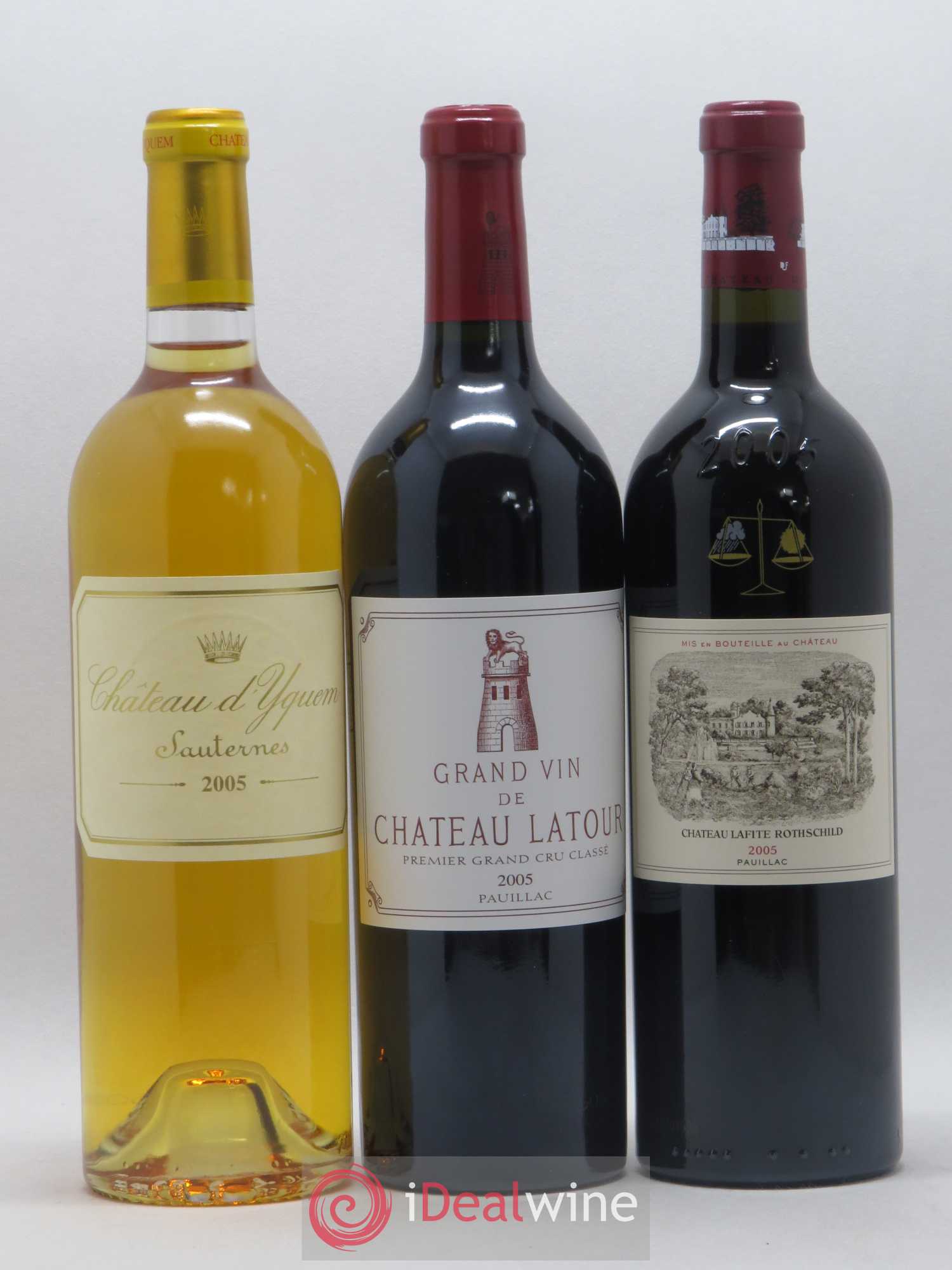 Caisse Collection Duclot 2 Petrus - 2 Yquem - 2 Latour - 2 Lafite Rothschild - 1 La Mission Haut-Brion 2005 - Posten von 9 Flaschen - 3