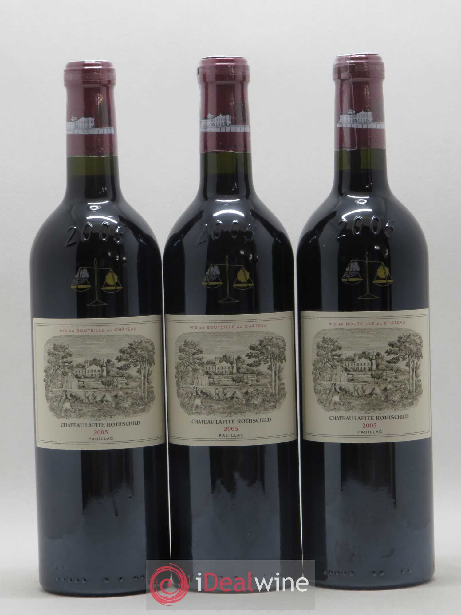Château Lafite Rothschild 1er Grand Cru Classé 2005 - Lot de 3 bouteilles - 0