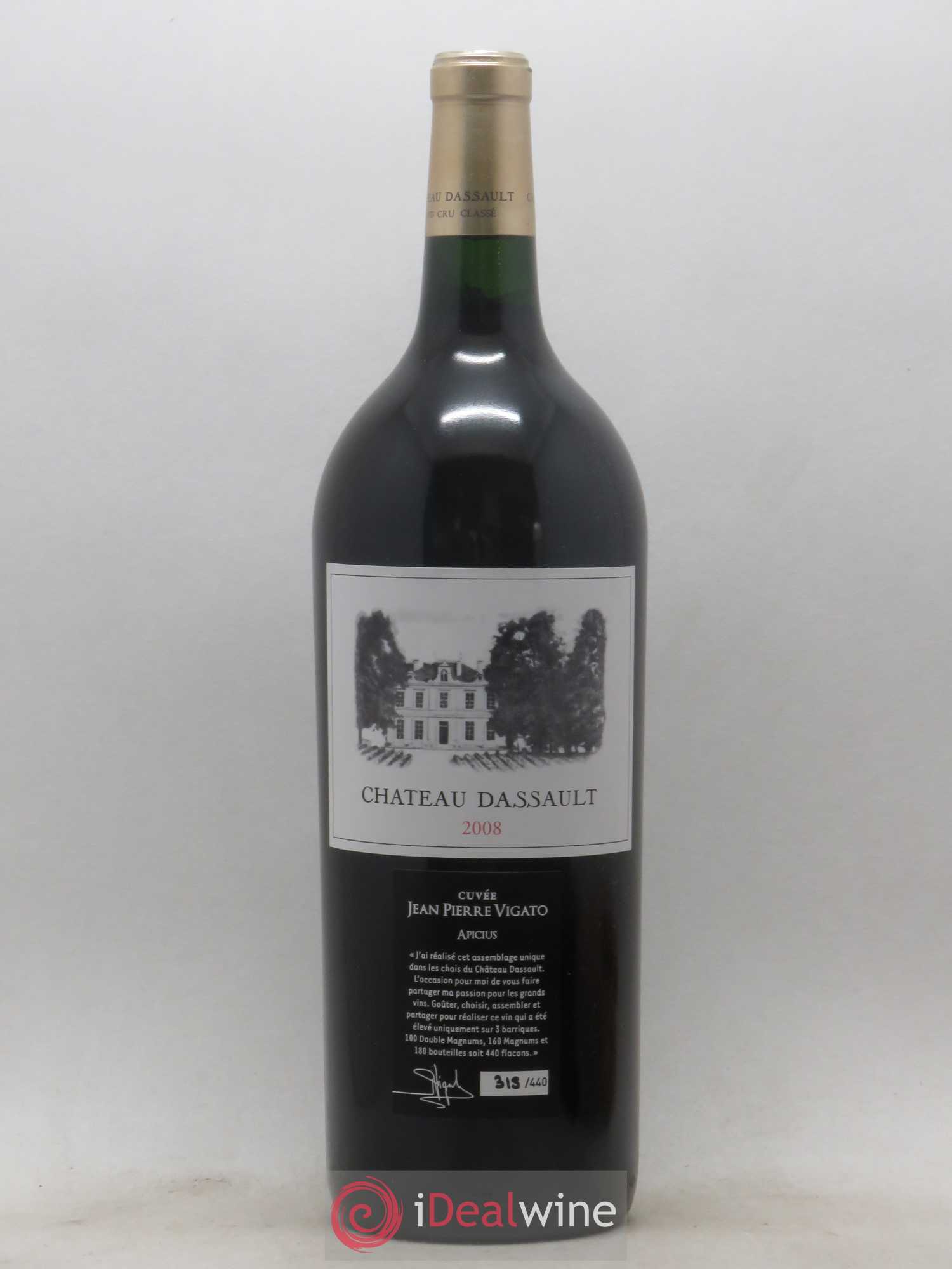 Château Dassault Grand Cru Classé Cuvée Jean-Pierre Vigato 2008 - Posten von 1 Magnum - 0