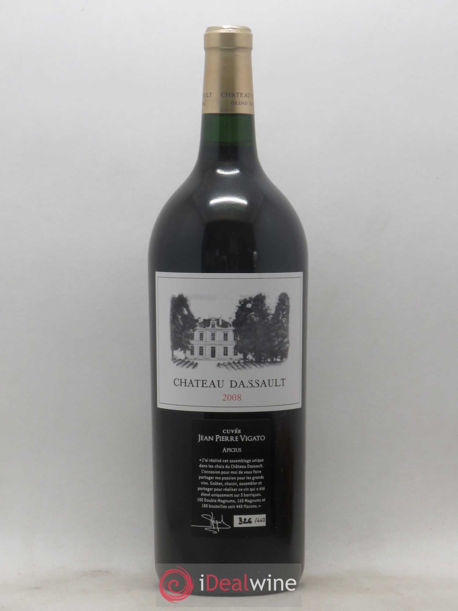 Château Dassault Grand Cru Classé Cuvée Jean-Pierre Vigato 2008 - Posten von 1 Magnum - 0
