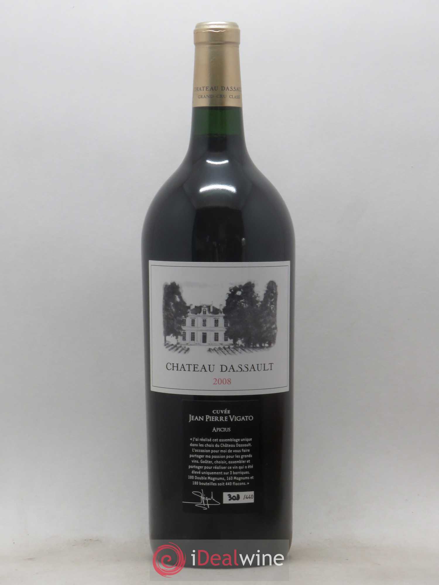 Château Dassault Grand Cru Classé Cuvée Jean-Pierre Vigato 2008 - Posten von 1 Magnum - 0