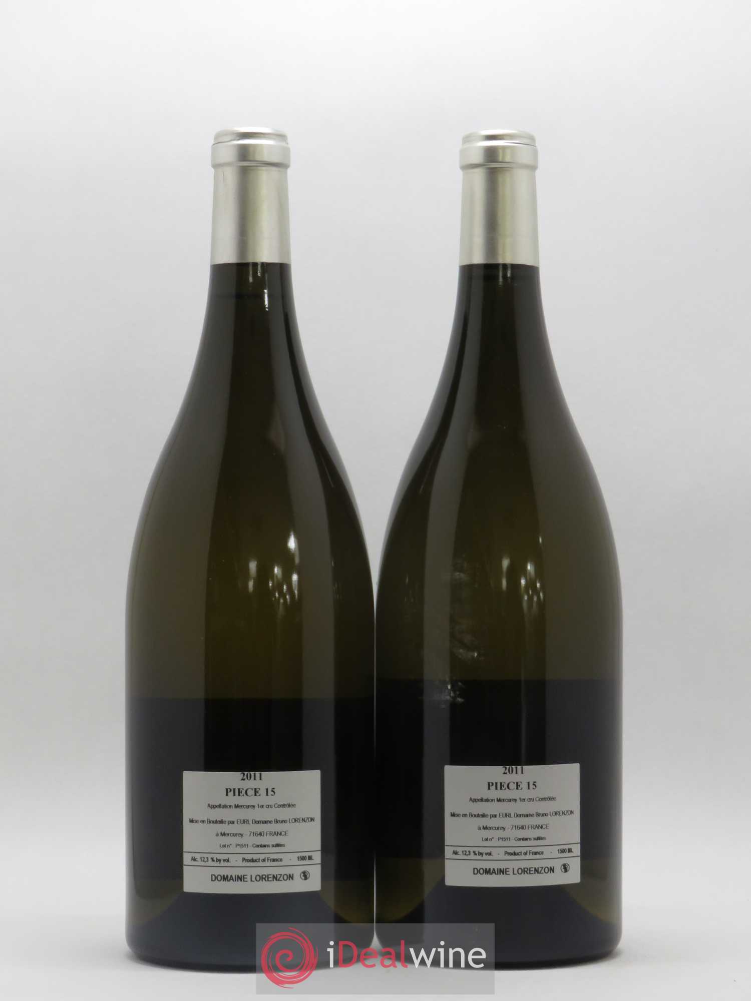 Mercurey 1er Cru Piece 15 Bruno Lorenzon (sans prix de réserve) 2011 - Posten von 2 Magnum - 1