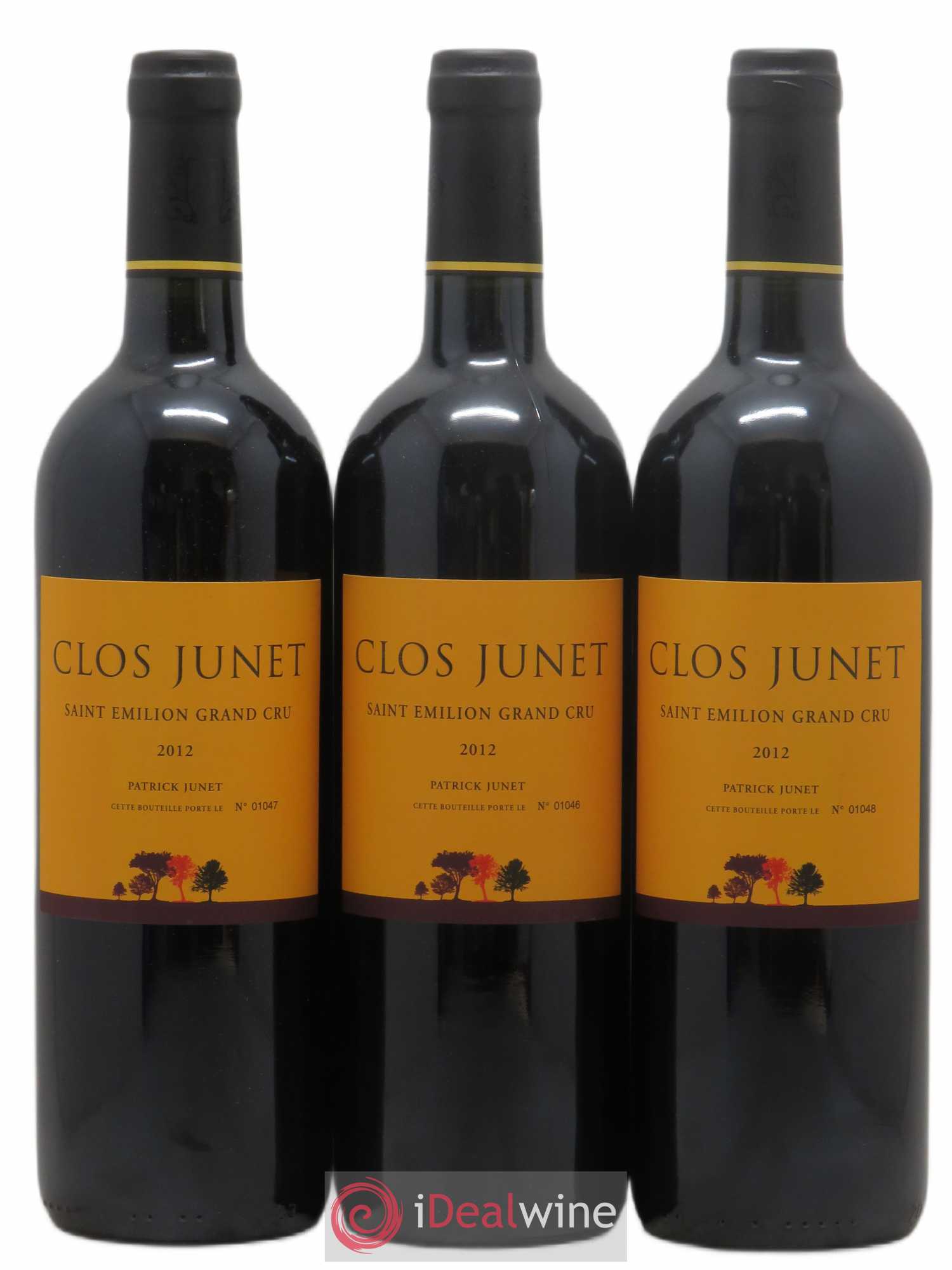 Saint-Émilion Grand Cru Château Clos Junet (sans prix de réserve) 2012 - Posten von 3 Flaschen - 0