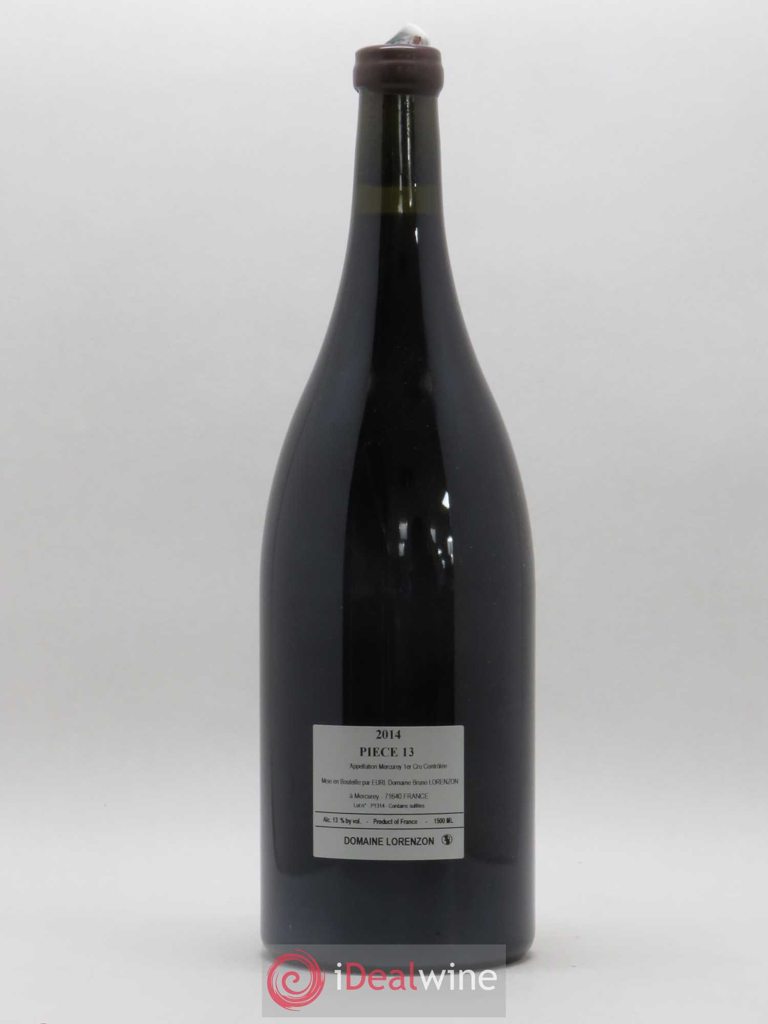 Mercurey 1er Cru Piece 13 Bruno Lorenzon 2014 - Posten von 1 Magnum - 1