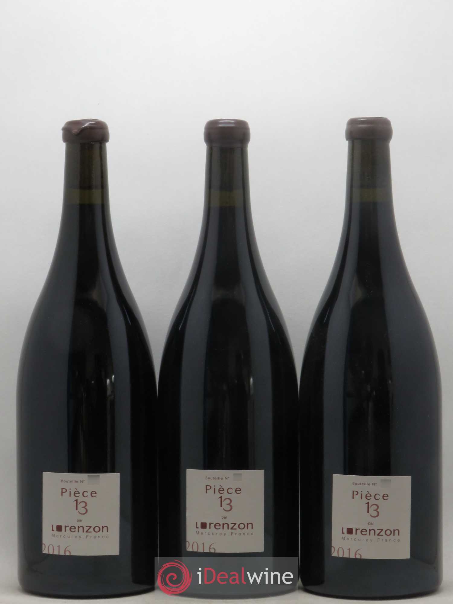 Mercurey 1er Cru Piece 13 Bruno Lorenzon 2016 - Posten von 3 Magnum - 0