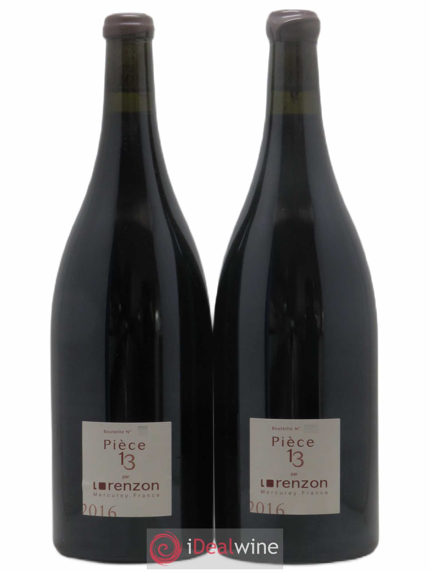 Mercurey 1er Cru Piece 13 Bruno Lorenzon (sans prix de réserve) 2016 - Posten von 2 Magnum - 0