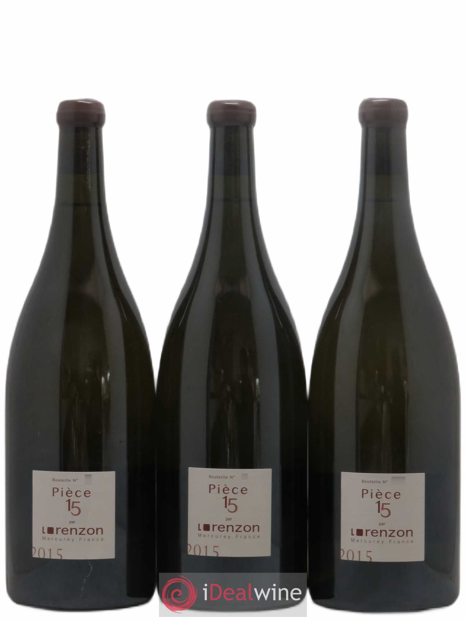 Mercurey 1er Cru Piece 15 Bruno Lorenzon (sans prix de réserve) 2015 - Posten von 3 Magnum - 0
