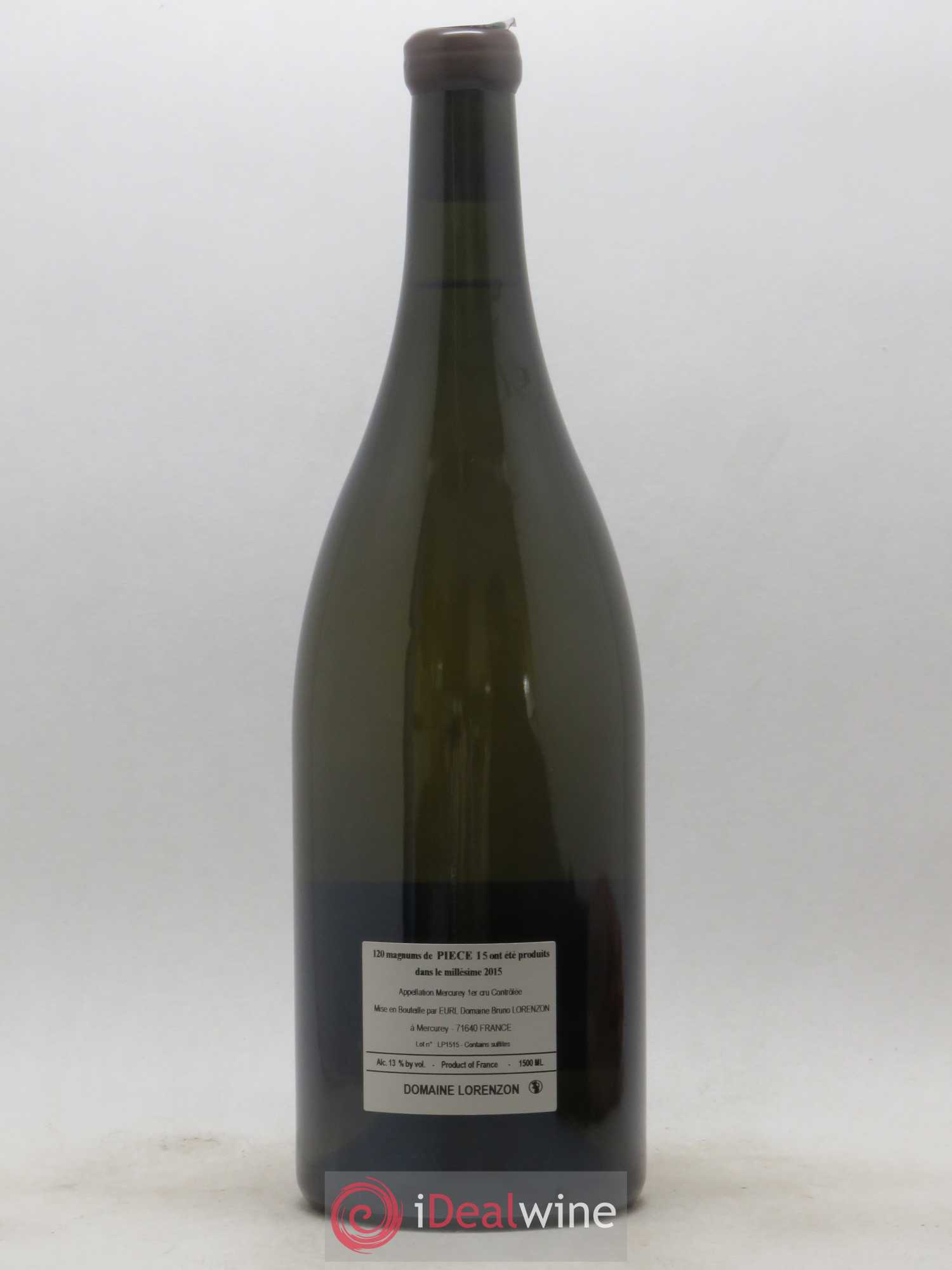 Mercurey 1er Cru Piece 15 Bruno Lorenzon 2015 - Posten von 1 Magnum - 1