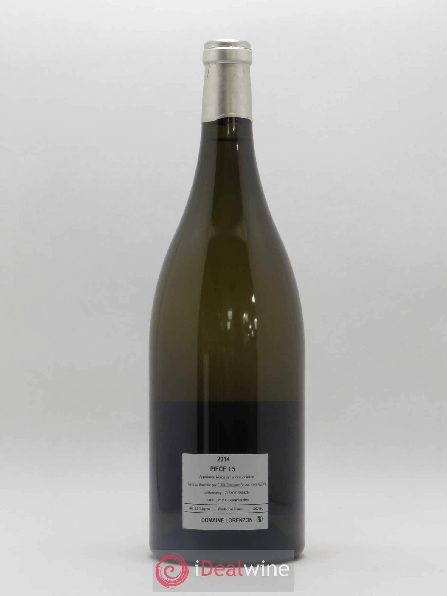 Mercurey 1er Cru Piece 15 Bruno Lorenzon 2014 - Posten von 1 Magnum - 1