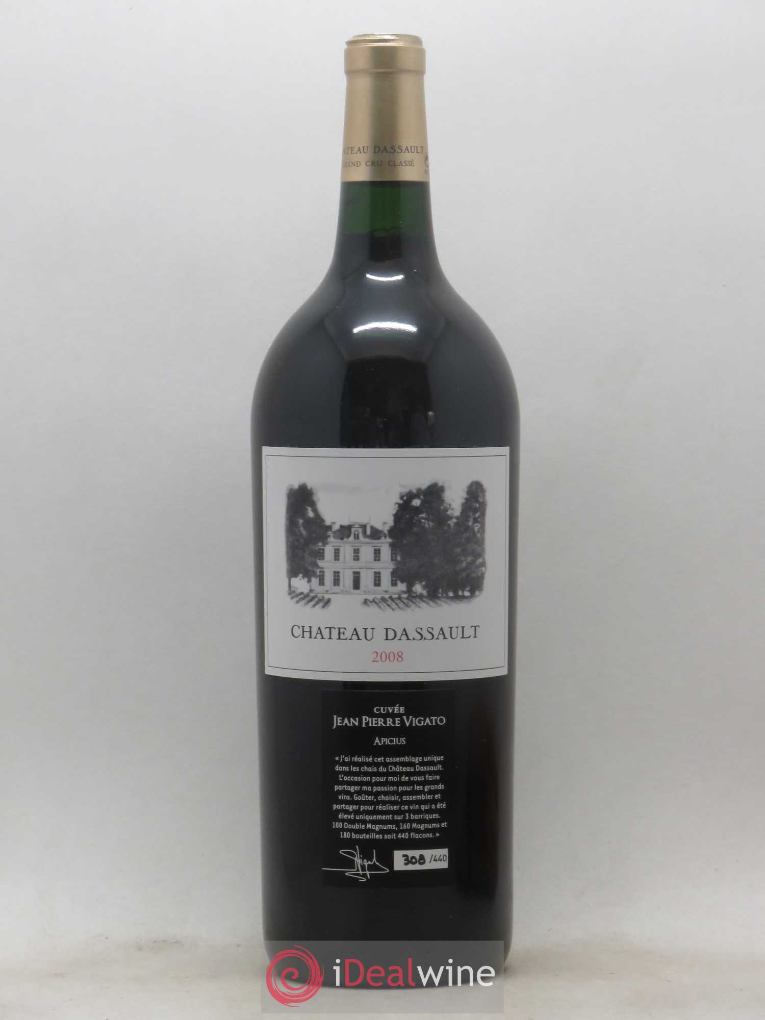 Château Dassault Grand Cru Classé Cuvée Jean-Pierre Vigato 2008 - Posten von 1 Magnum - 0