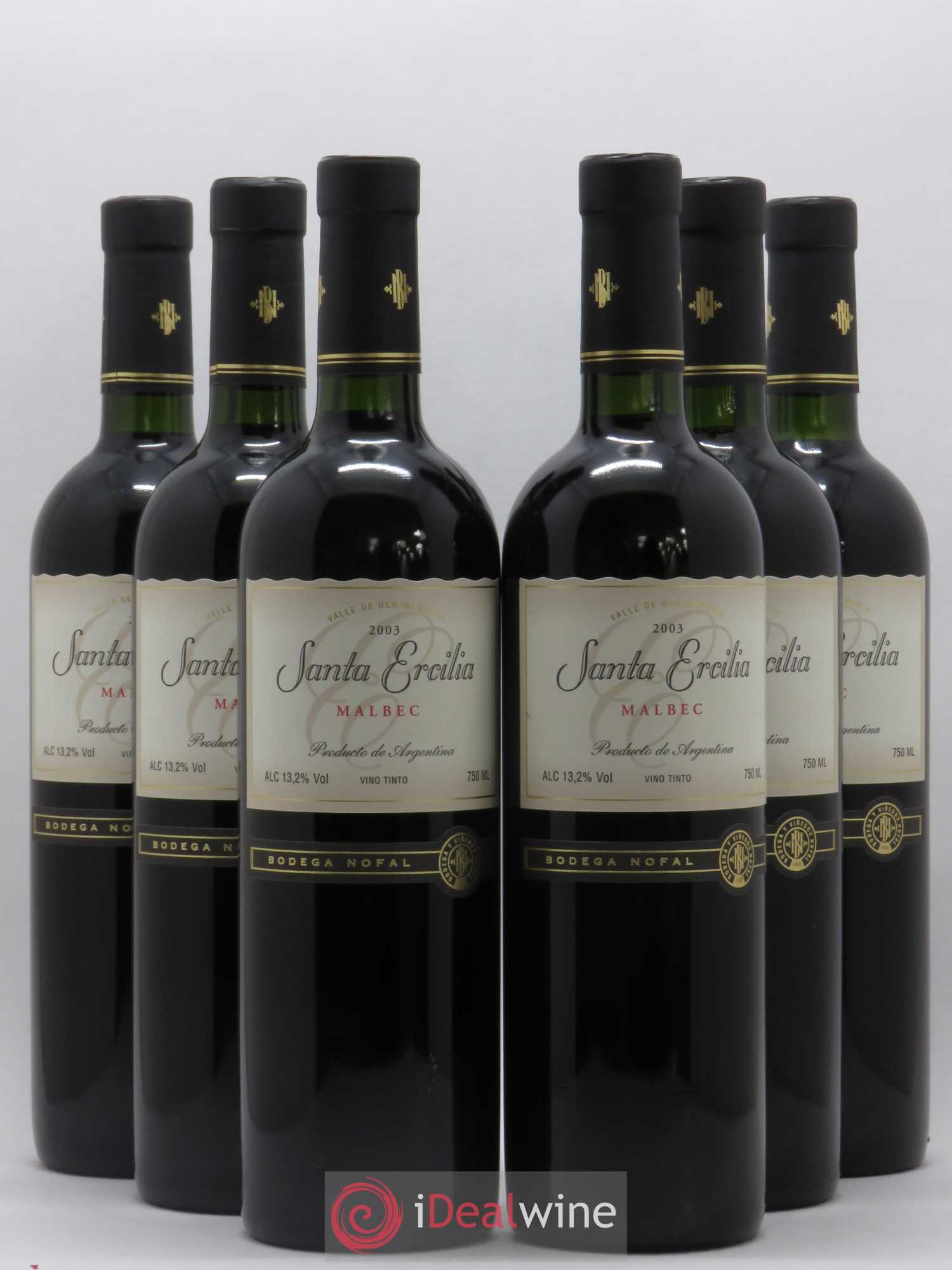 Mendoza Bodega Nofal Santa Ercilia 2003 - Lot de 6 bouteilles - 0