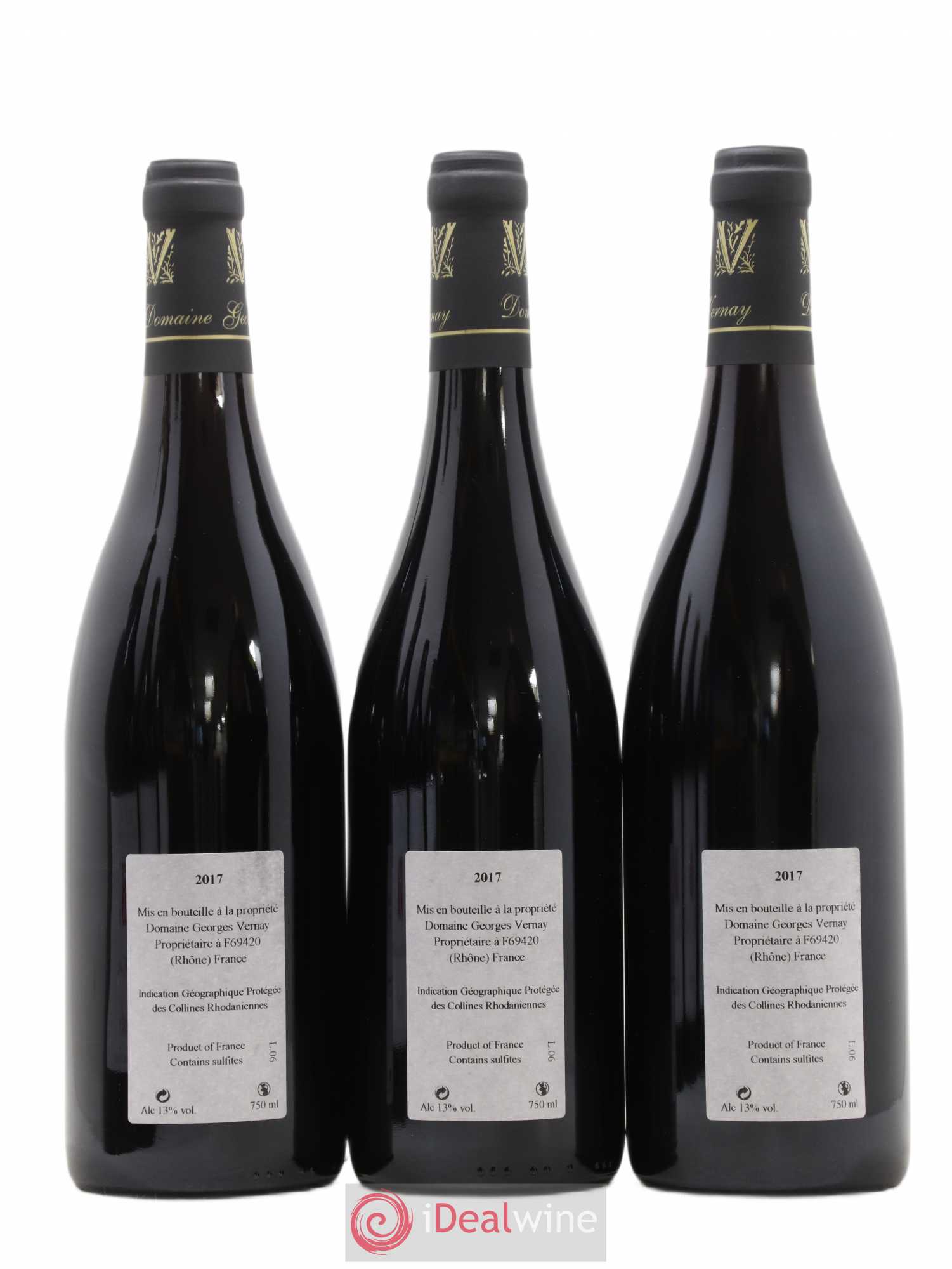 Collines Rhodaniennes Syrah Sainte-Agathe Domaine Vernay 2017 - Posten von 6 Flaschen - 2