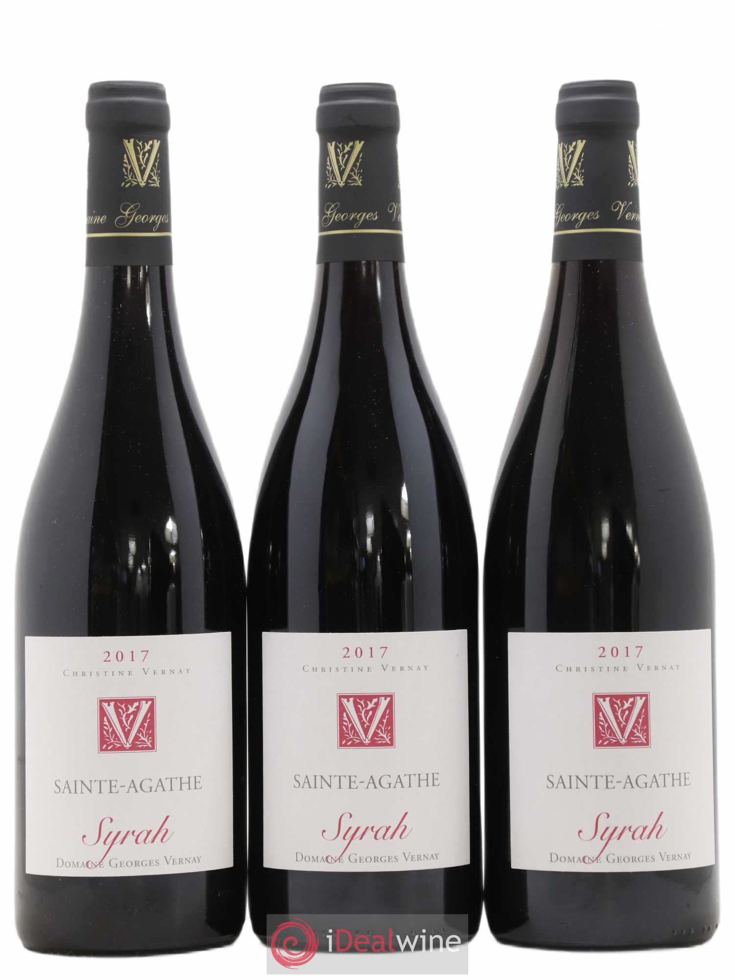 Collines Rhodaniennes Syrah Sainte-Agathe Domaine Vernay 2017 - Posten von 3 Flaschen - 0