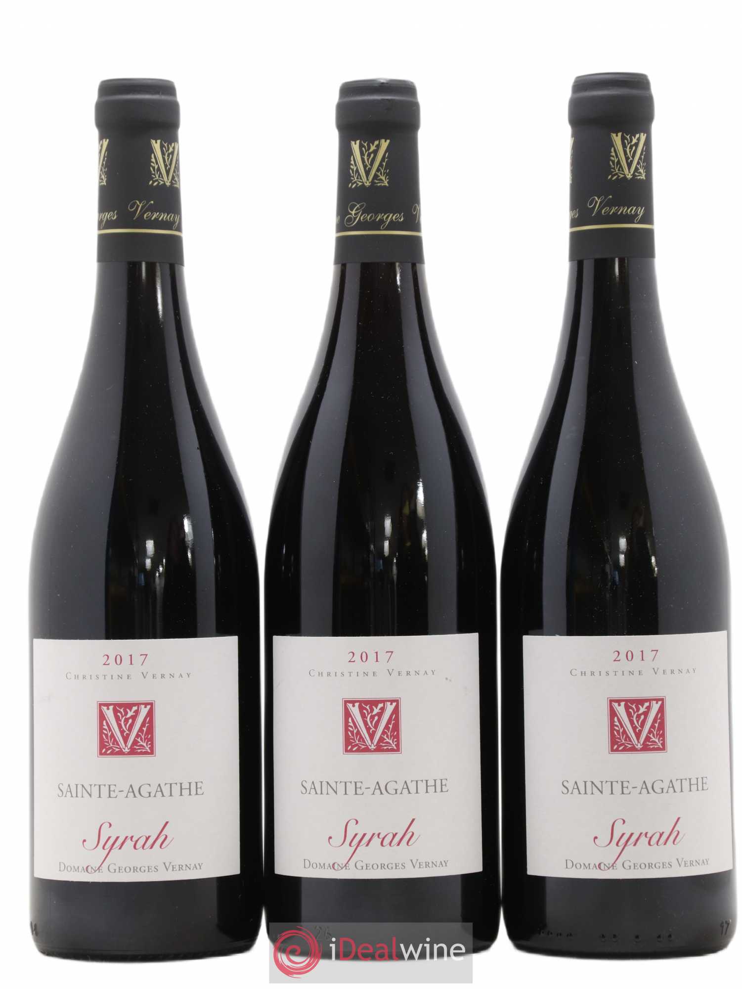 Collines Rhodaniennes Syrah Sainte-Agathe Domaine Vernay 2017 - Posten von 3 Flaschen - 0