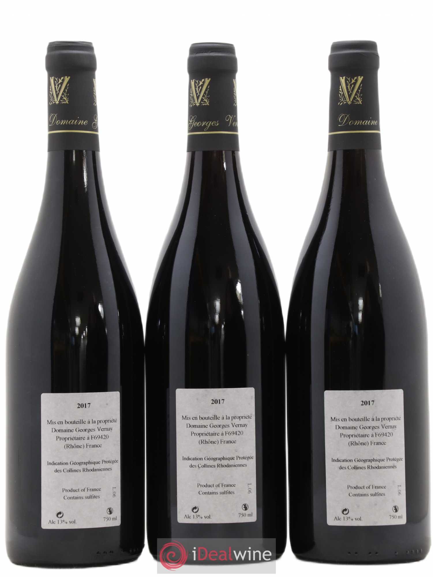 Collines Rhodaniennes Syrah Sainte-Agathe Domaine Vernay 2017 - Posten von 3 Flaschen - 1