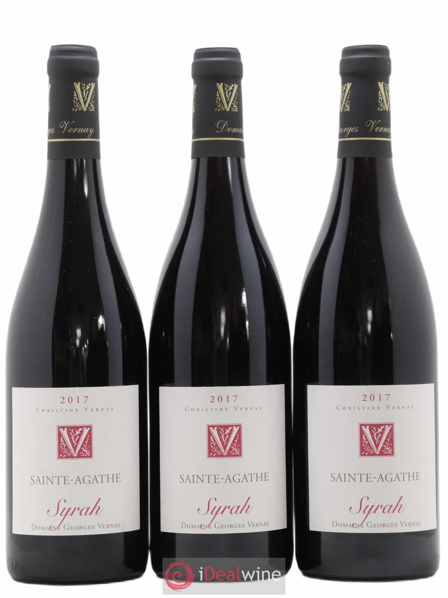 Collines Rhodaniennes Syrah Sainte-Agathe Domaine Vernay 2017 - Posten von 3 Flaschen - 0