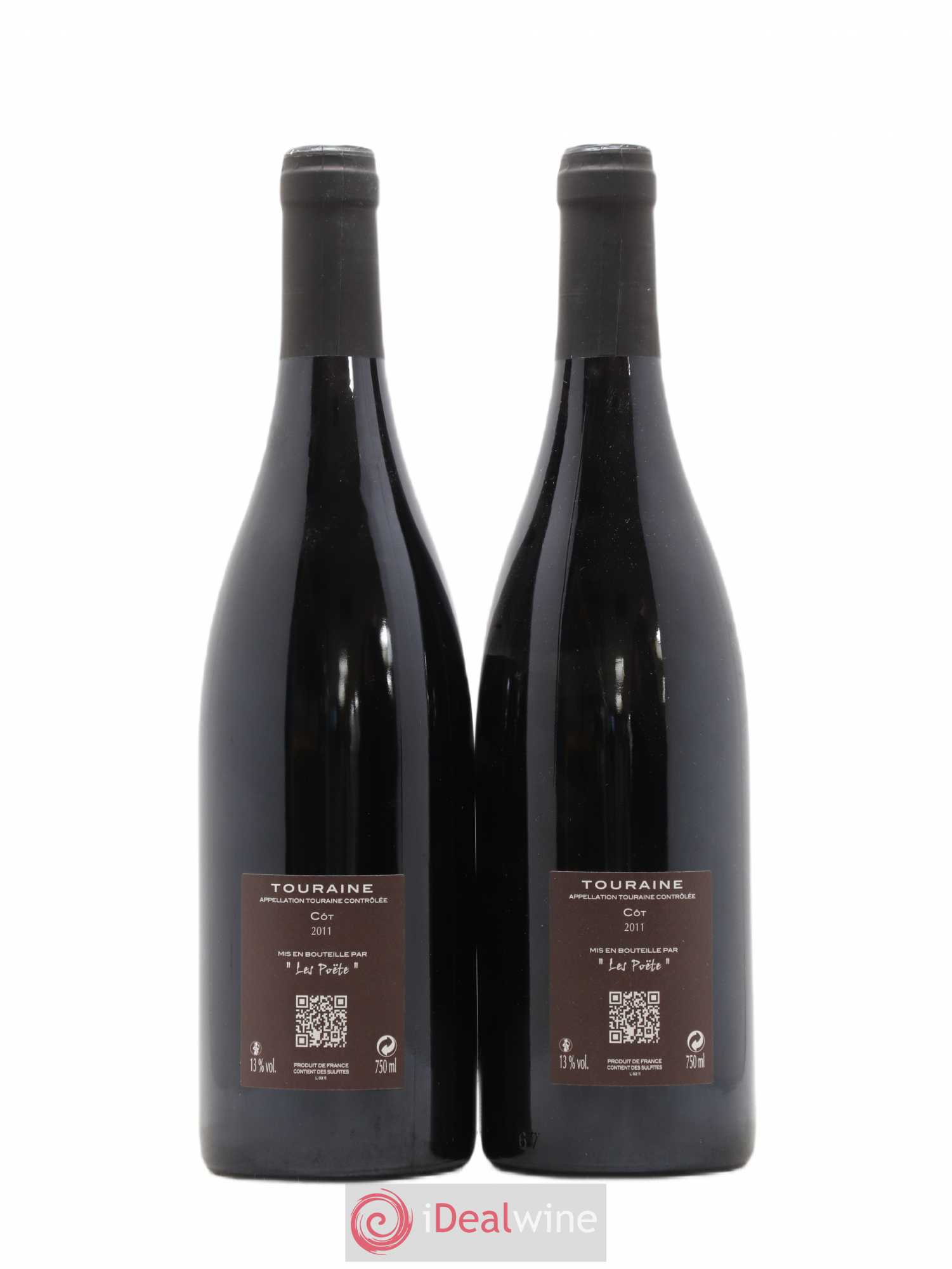 Touraine Le Côt des Poëte Domaine des Poëte (sans prix de réserve) 2011 - Posten von 2 Flaschen - 1