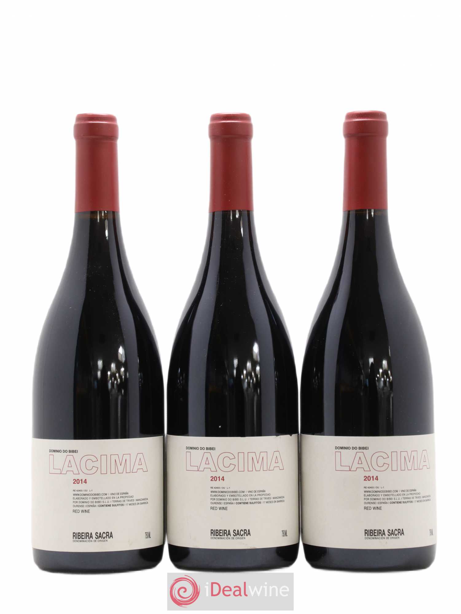 Espagne Ribeira Sacra Lacima Dominio do Bibei 2014 - Lot de 3 bouteilles - 0