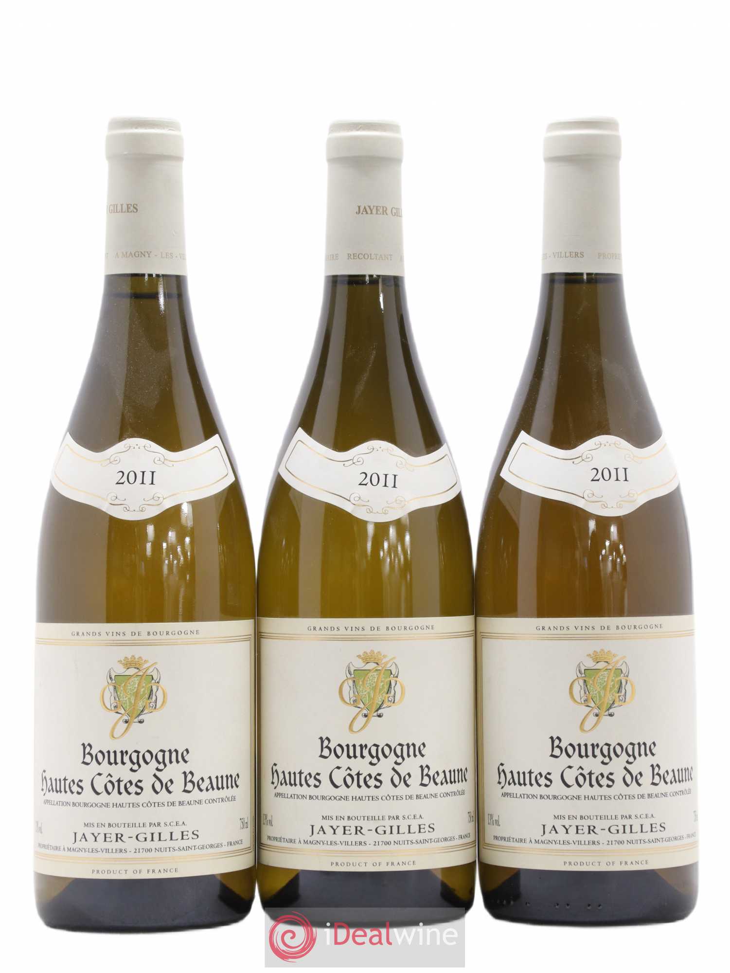 Hautes-Côtes de Beaune Jayer-Gilles (sans prix de réserve) 2011 - Lot de 3 bouteilles - 0